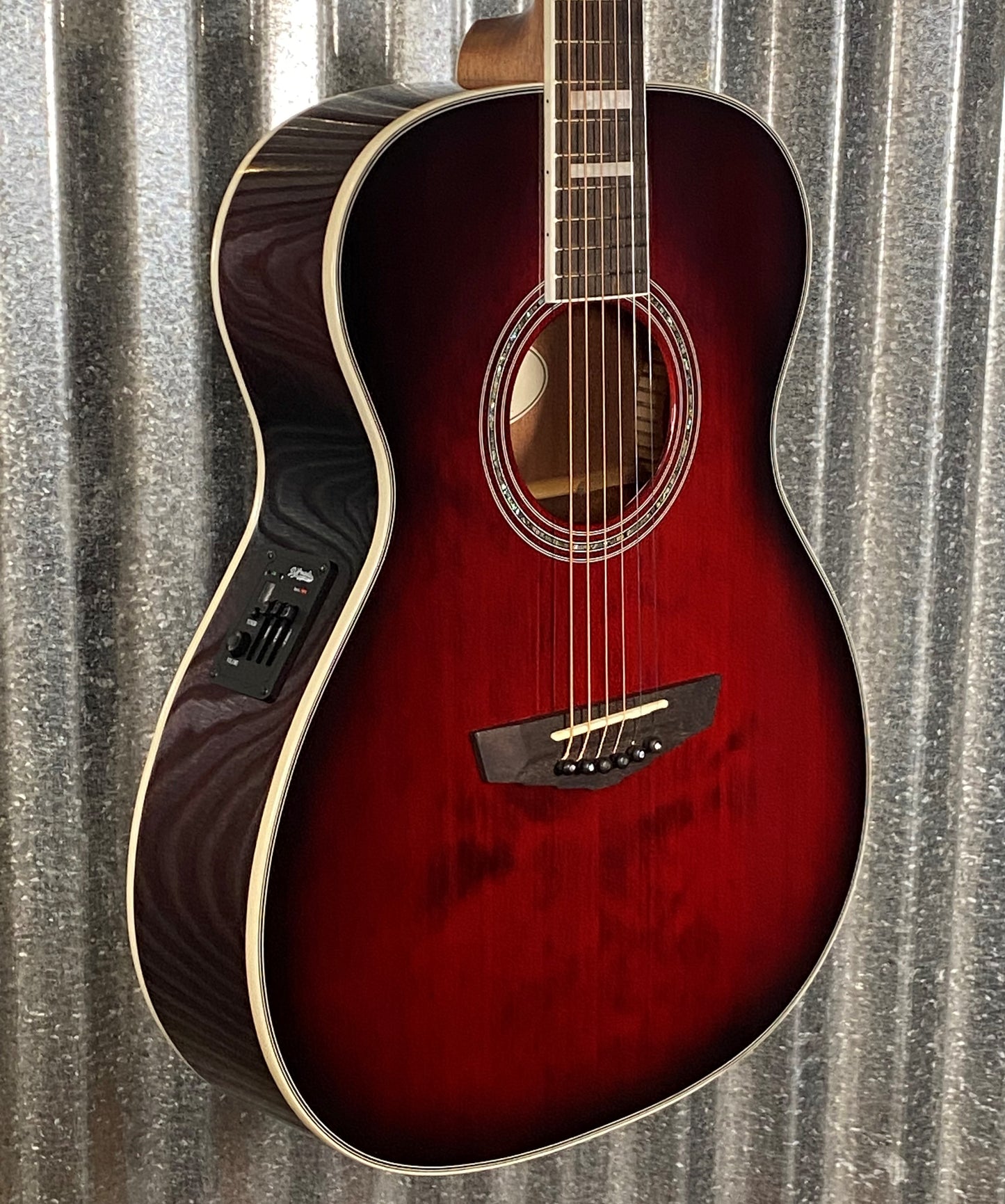 D'Angelico Premier Tammany Orchestra E Trans Black Cherry Burst Acoustic Electric Guitar #3363