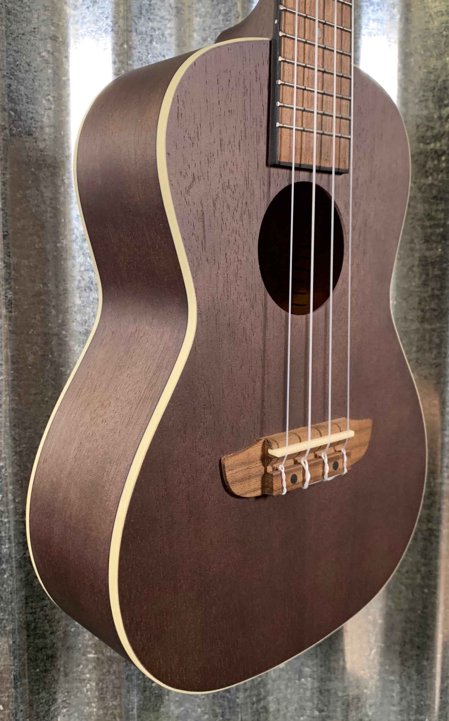 Ortega Guitars RUCOAL Trans Black Okoume Top Concert Ukulele