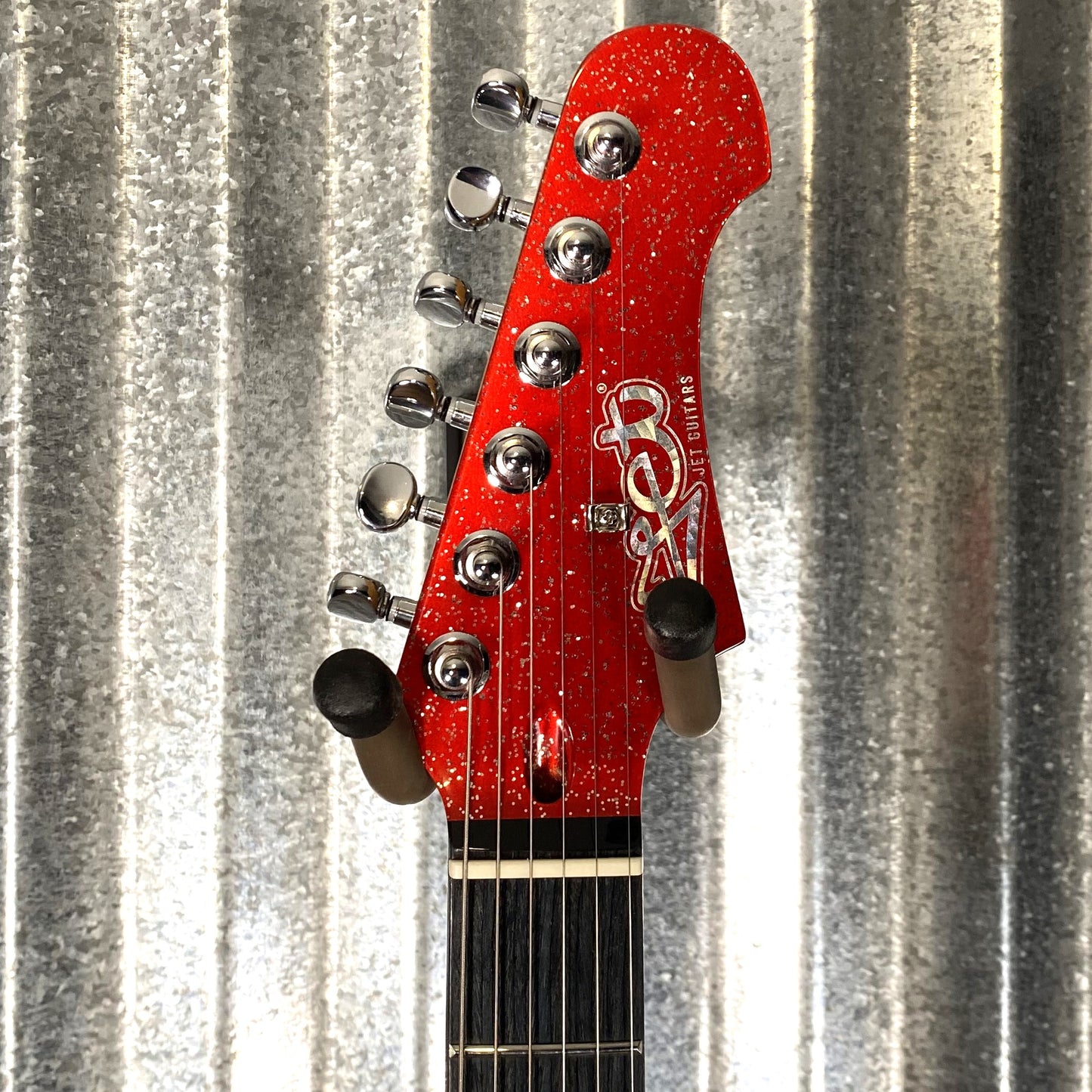 Jet JS500RDS HH Strat Style Guitar Bound Red Sparkle Blem #0008