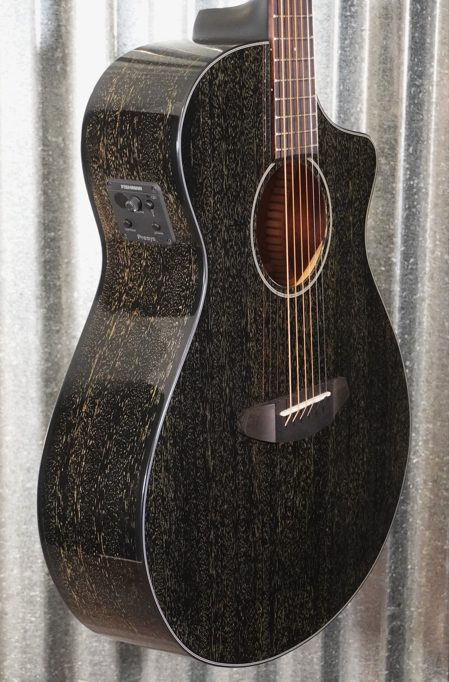 Breedlove Rainforest S Concert Black Gold CE Mahogany Acoustic Electric Guitar #2035