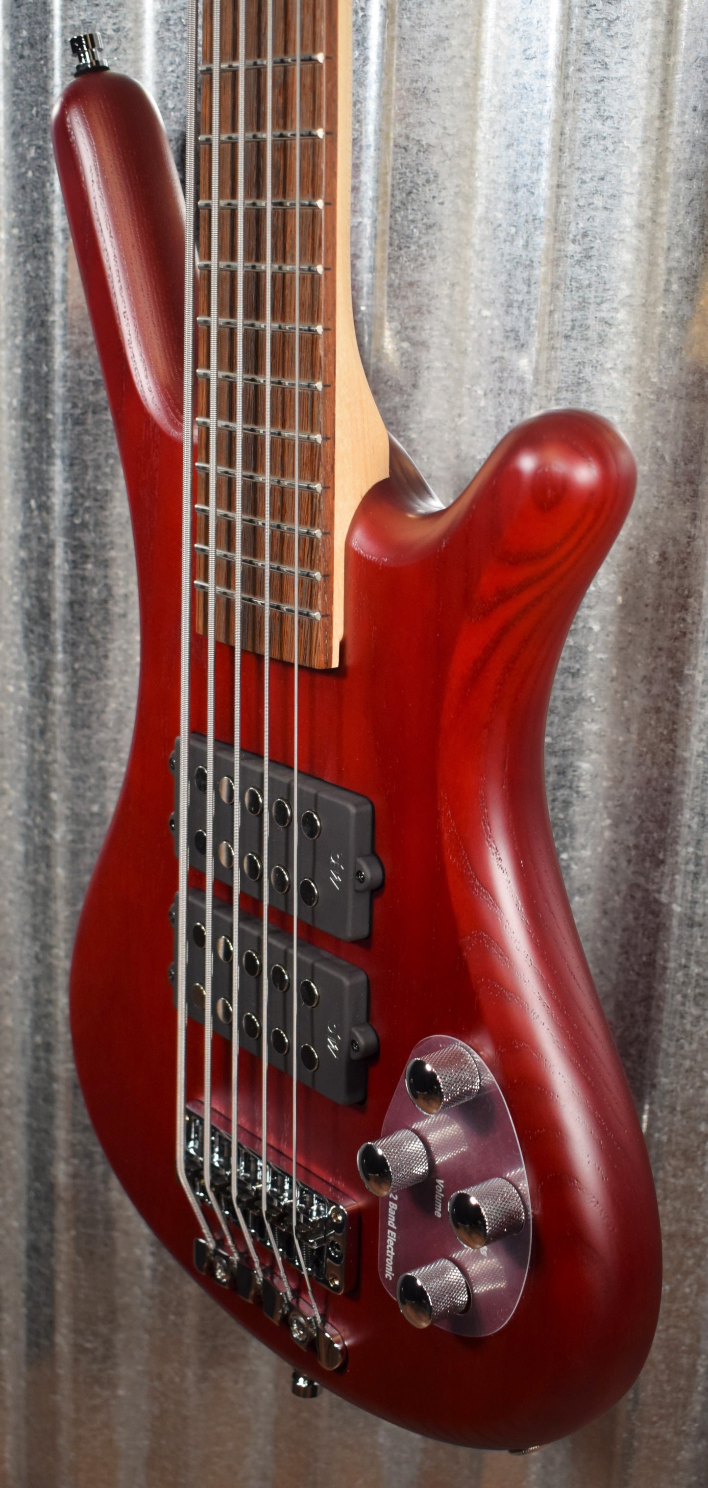Warwick Rockbass Corvette $$ Double Buck Burgundy 5 String Bass & Bag #0618