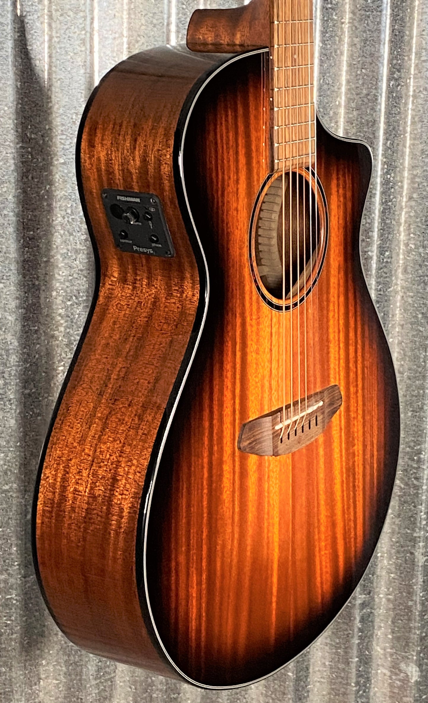Breedlove Discovery S Concert CE Edgeburst Mahogany Acoustic Electric Guitar #1824