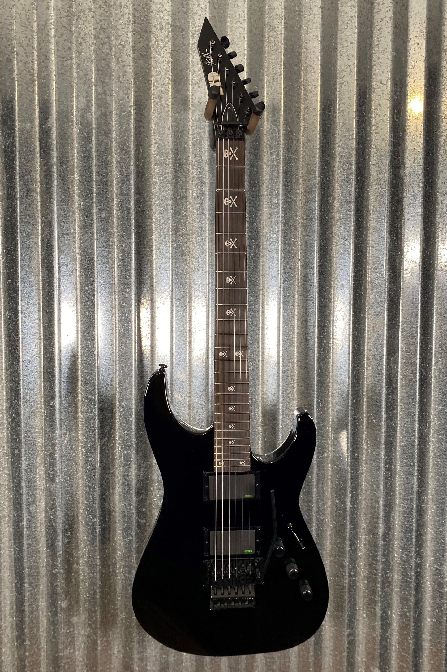 ESP LTD KH-602 Kirk Hammett Black Guitar & Case LKH602 #1599 Used
