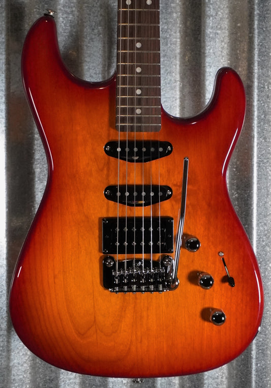 G&L USA Legacy RMC HSS Cherry Sunburst Rosewood Satin Neck Guitar & Case #6038