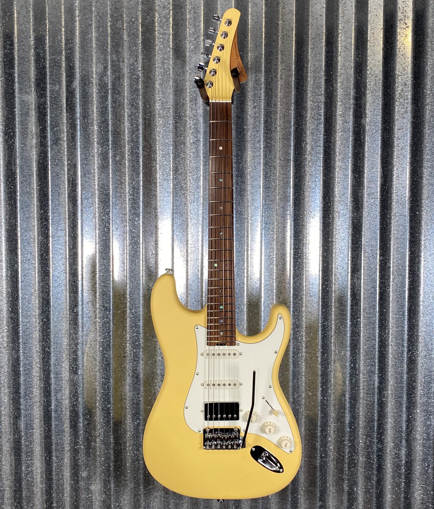Musi Capricorn Classic HSS Stratocaster Matte Yellow Guitar #5010 Used