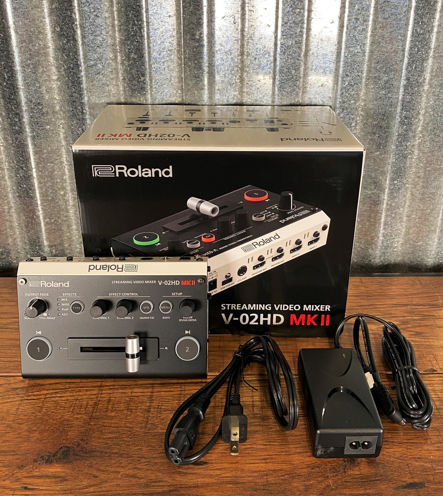 Roland PTZ-1G-V02 Single PTZ Camera & Mixer Video Streaming Bundled Solution Grey V-02HD AV-2020G