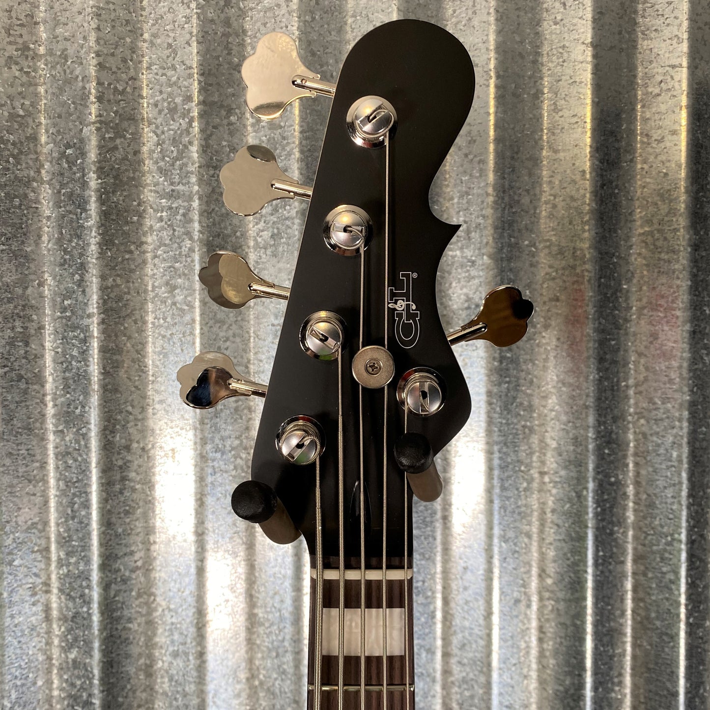 G&L USA Kiloton 5 Jet Black Frost 5 String Bass Rosewood Satin Neck & Case #7001 NOS