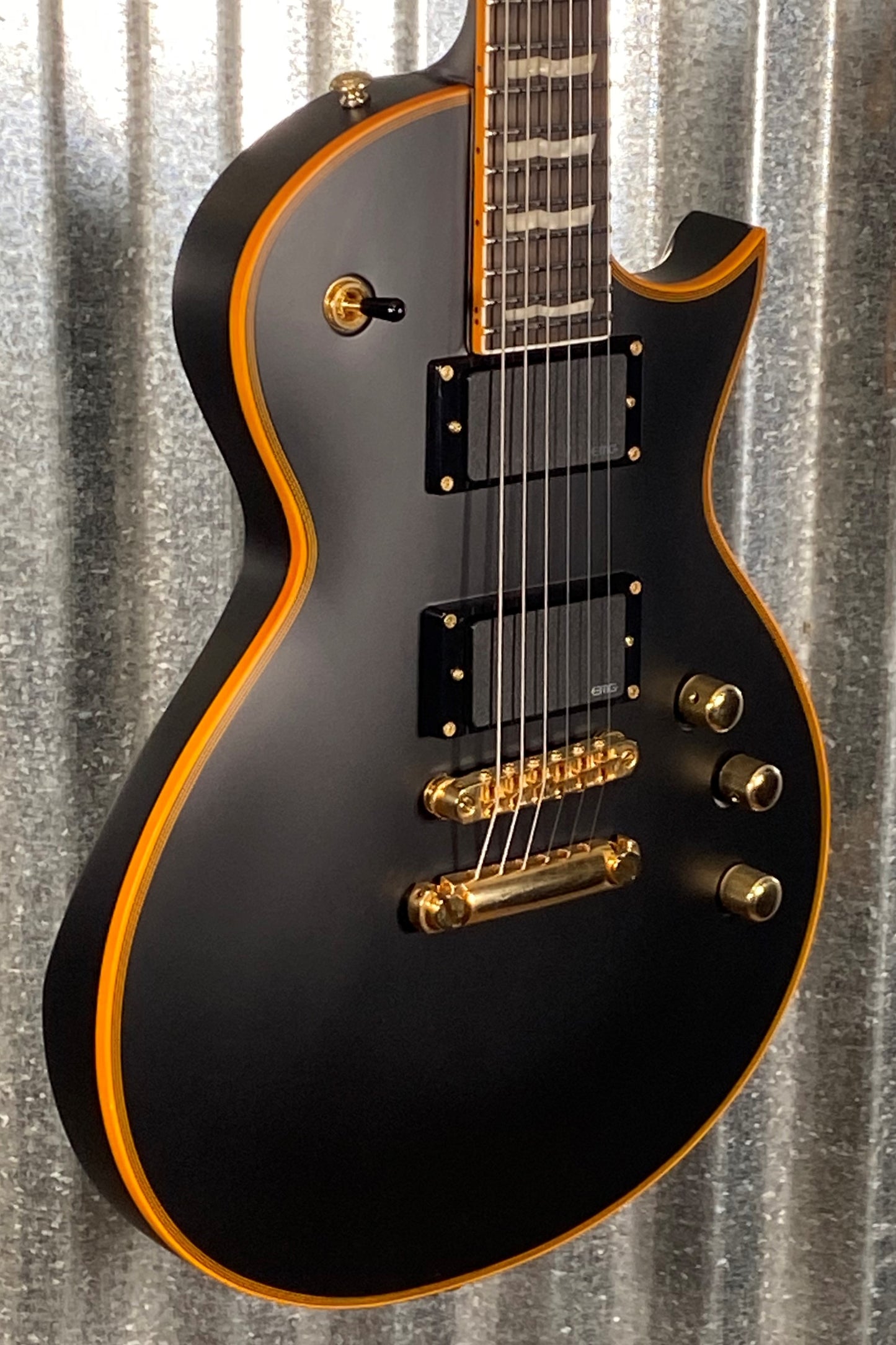 ESP LTD EC-1000 Eclipse EMG Vintage Black Guitar & Bag LEC1000VB #1613 Used