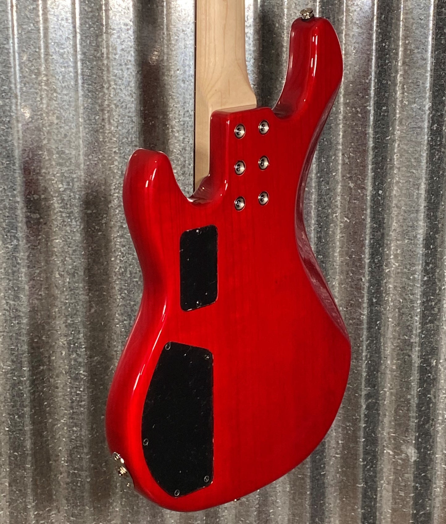 G&L USA Custom L-2500 Clear Red 5 String Bass & Case L2500 #0286