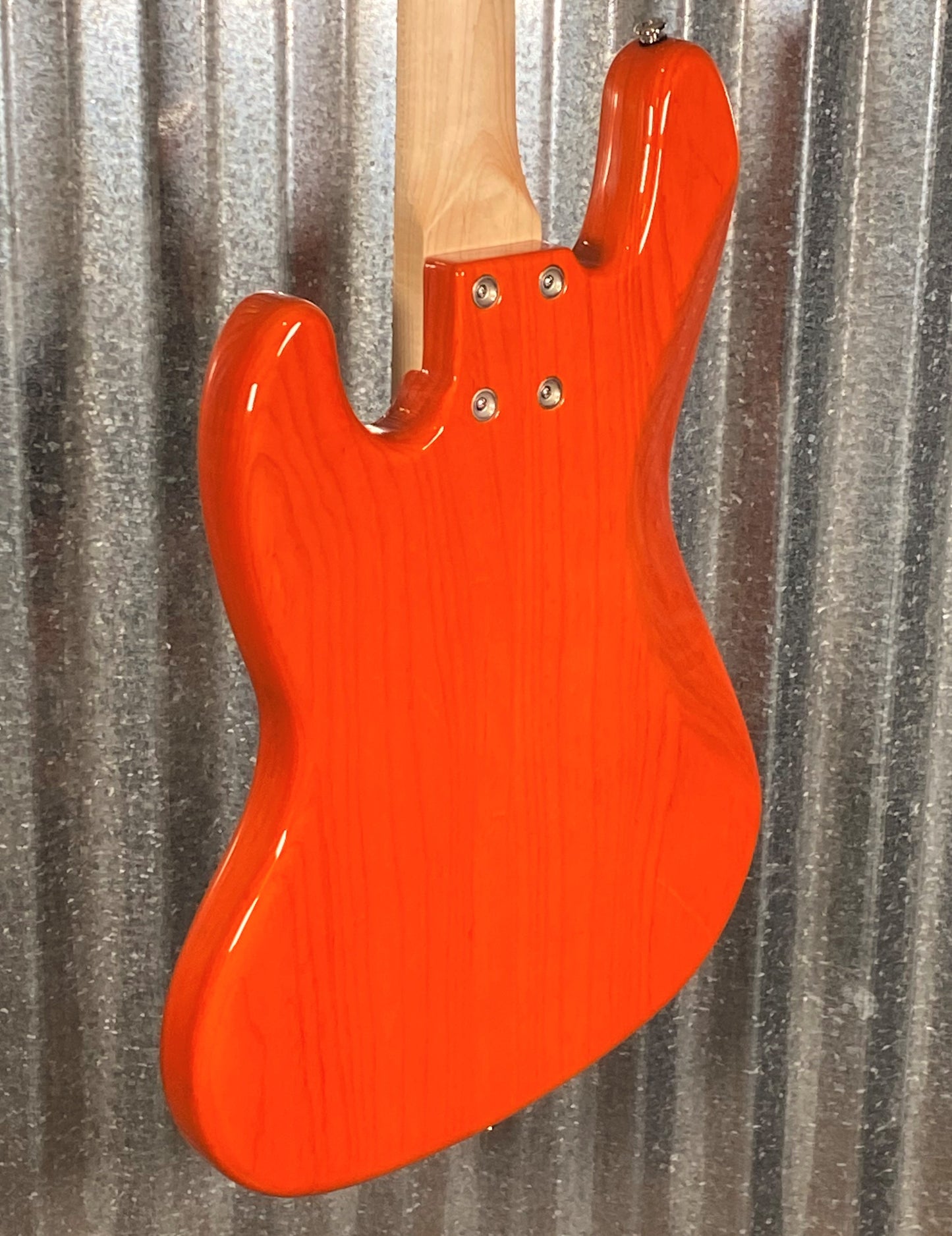 G&L USA JB5 5 String Bass Clear Orange & Case JB-5 Blem #7088