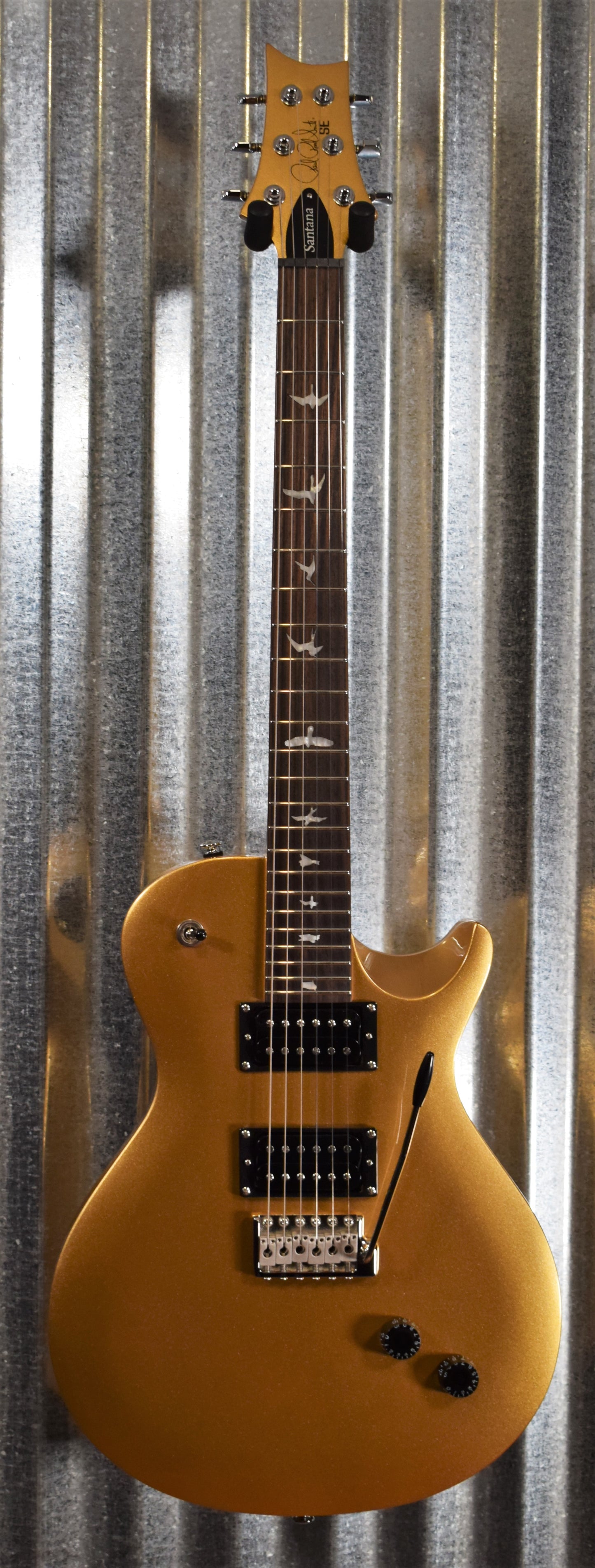 PRS Paul Reed Smith SE Santana Singlecut Tremolo Egyptian Gold Metallic Guitar & Bag #4923