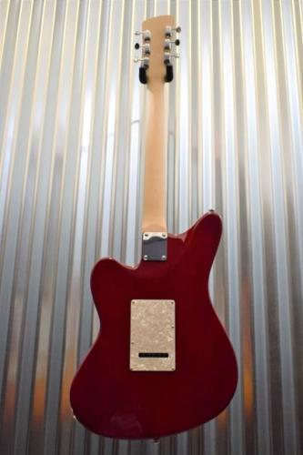 Eastwood Surfcaster Semi-Hollow Electric Guitar Flame Cherryburst & Case #1202