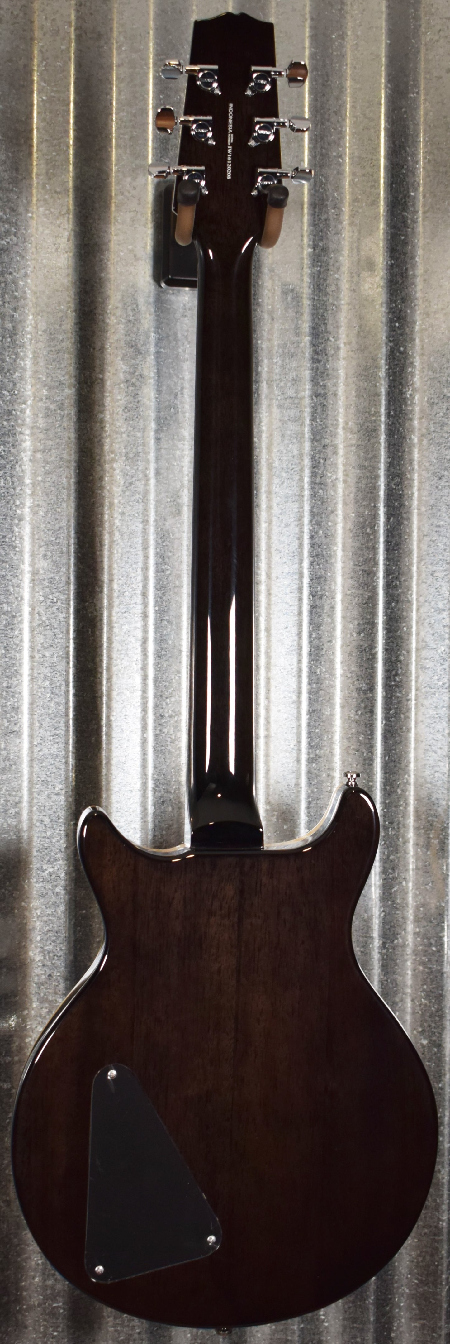 Hamer Archtop Flame Trans Black Double Cut Guitar SATF-TBK #0208