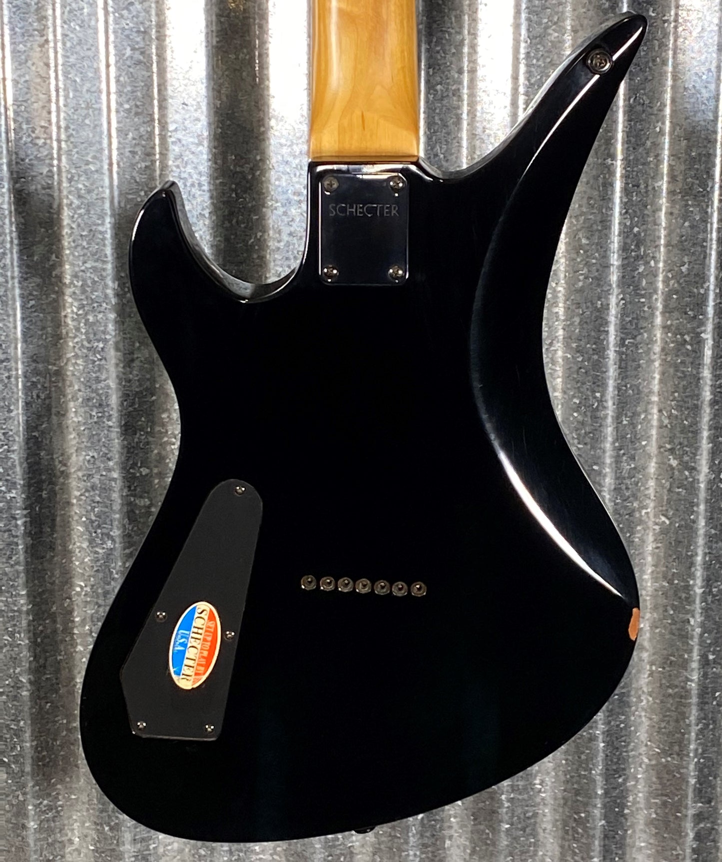 Schecter Diamond Series A-7 7 String Guitar Black #5116 Used