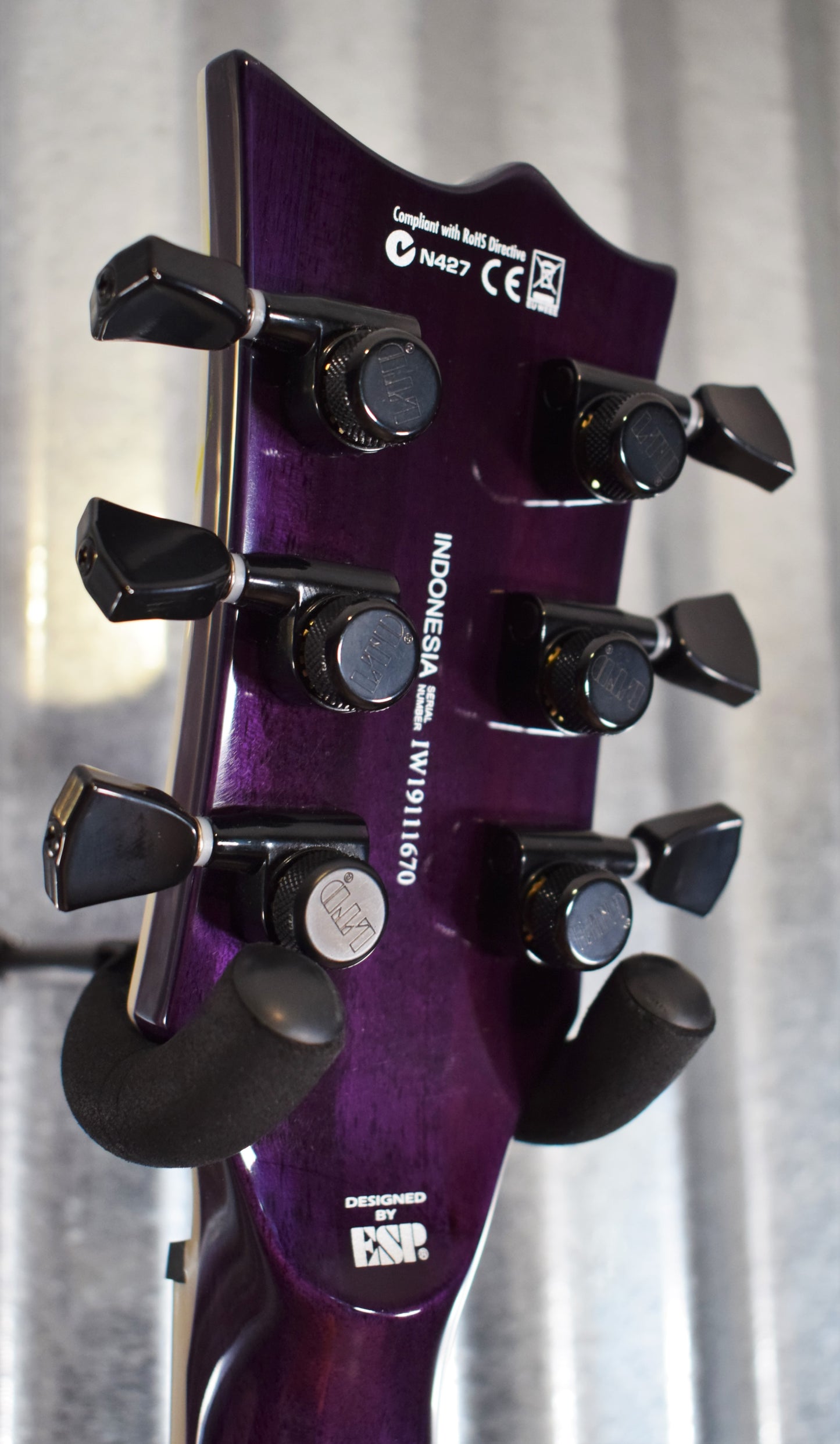 ESP LTD EC-1000 See Thru Purple Seymour Duncan Guitar EC1000FMSTP #1670 Demo