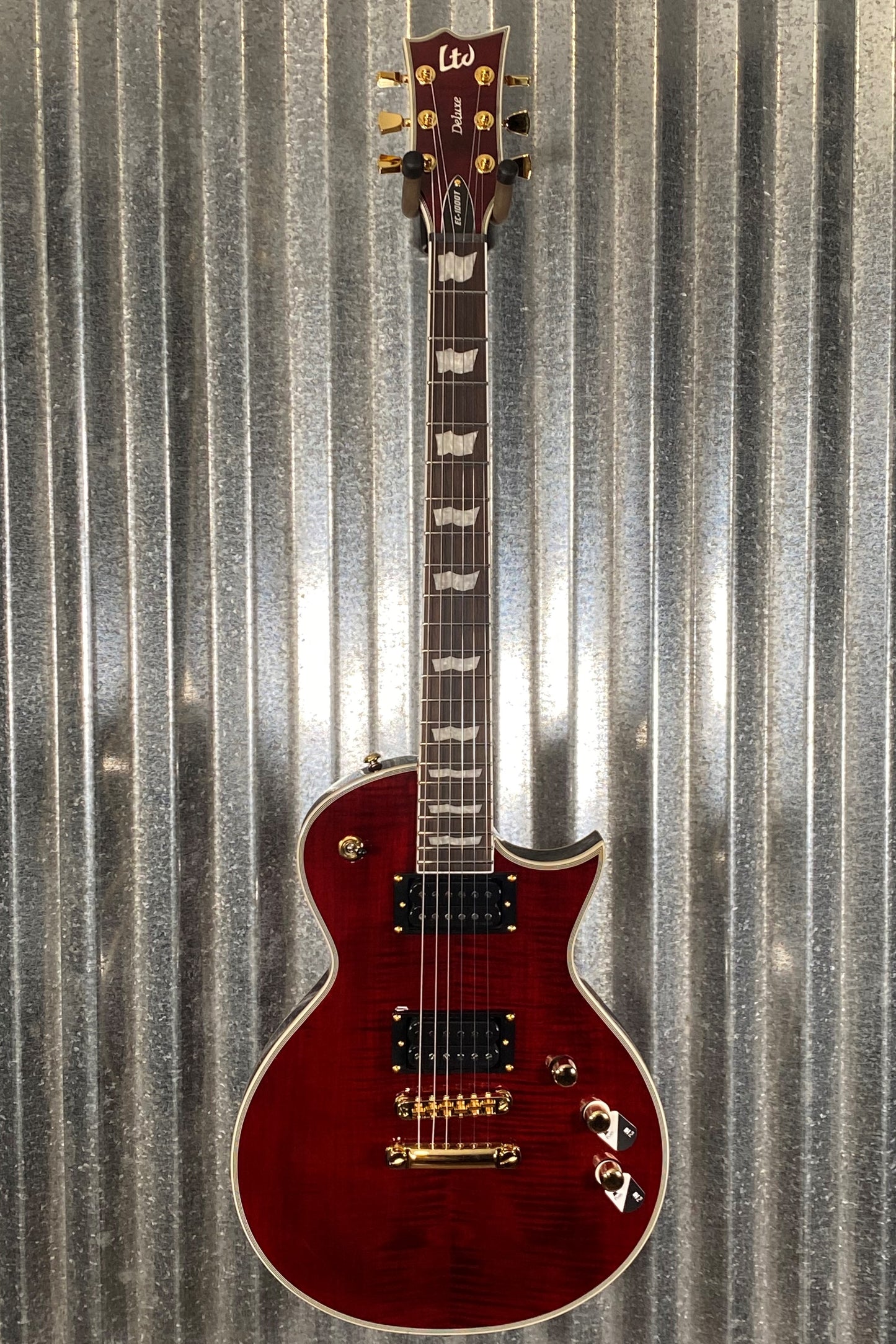 ESP LTD EC-1000T CTM Eclipse Fishman See Thru Black Cherry Guitar & Bag LEC1000TCTMFMSTBC #1307 Used