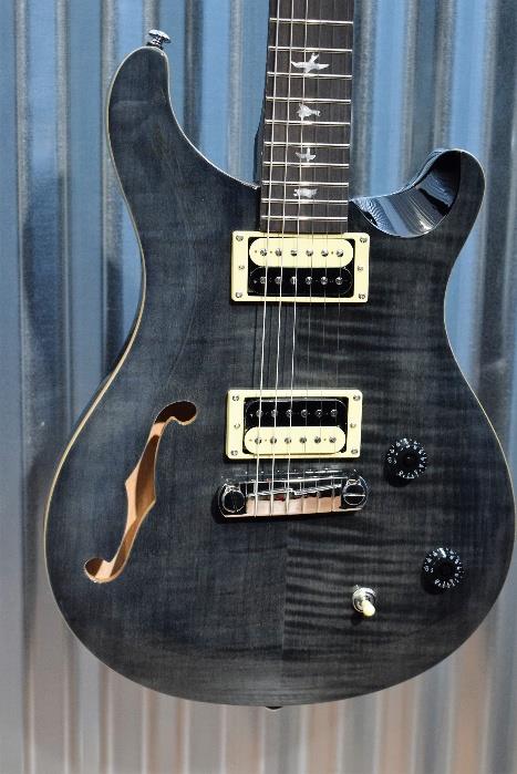 PRS Paul Reed Smith SE Custom 22 Semi-Hollow Flame Grey Black & Gig Bag #3730