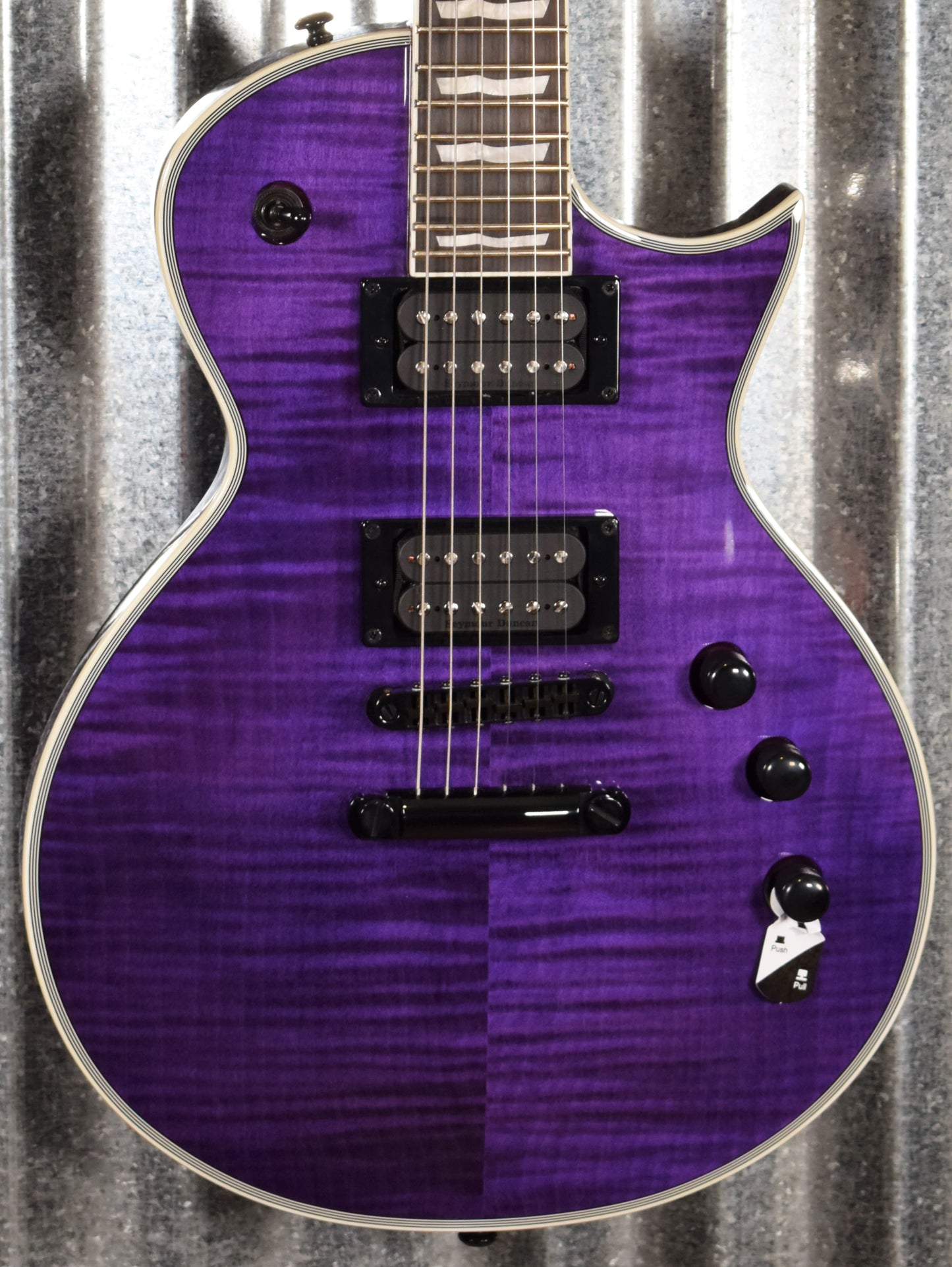 ESP LTD EC-1000 See Thru Purple Seymour Duncan Guitar EC1000FMSTP #1670 Demo