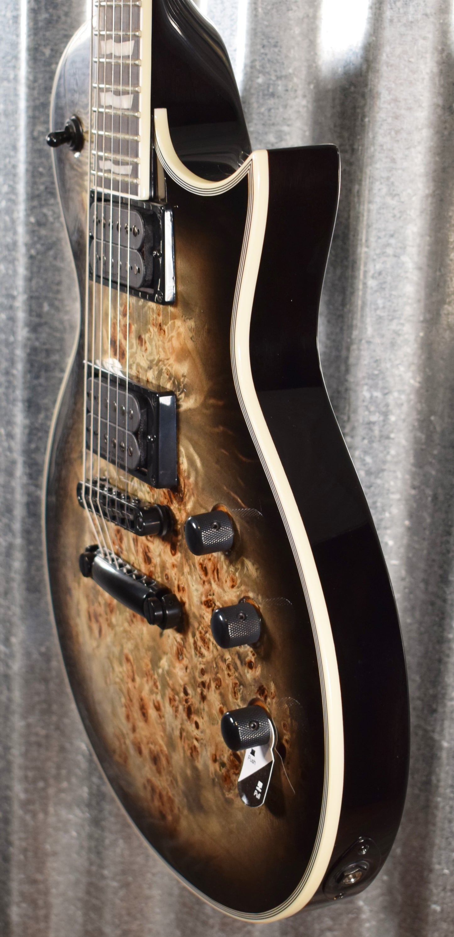 ESP LTD EC-1000 Black Natural Burst Seymour Duncan Guitar EC1000BPBLKNB #0733 B Stock