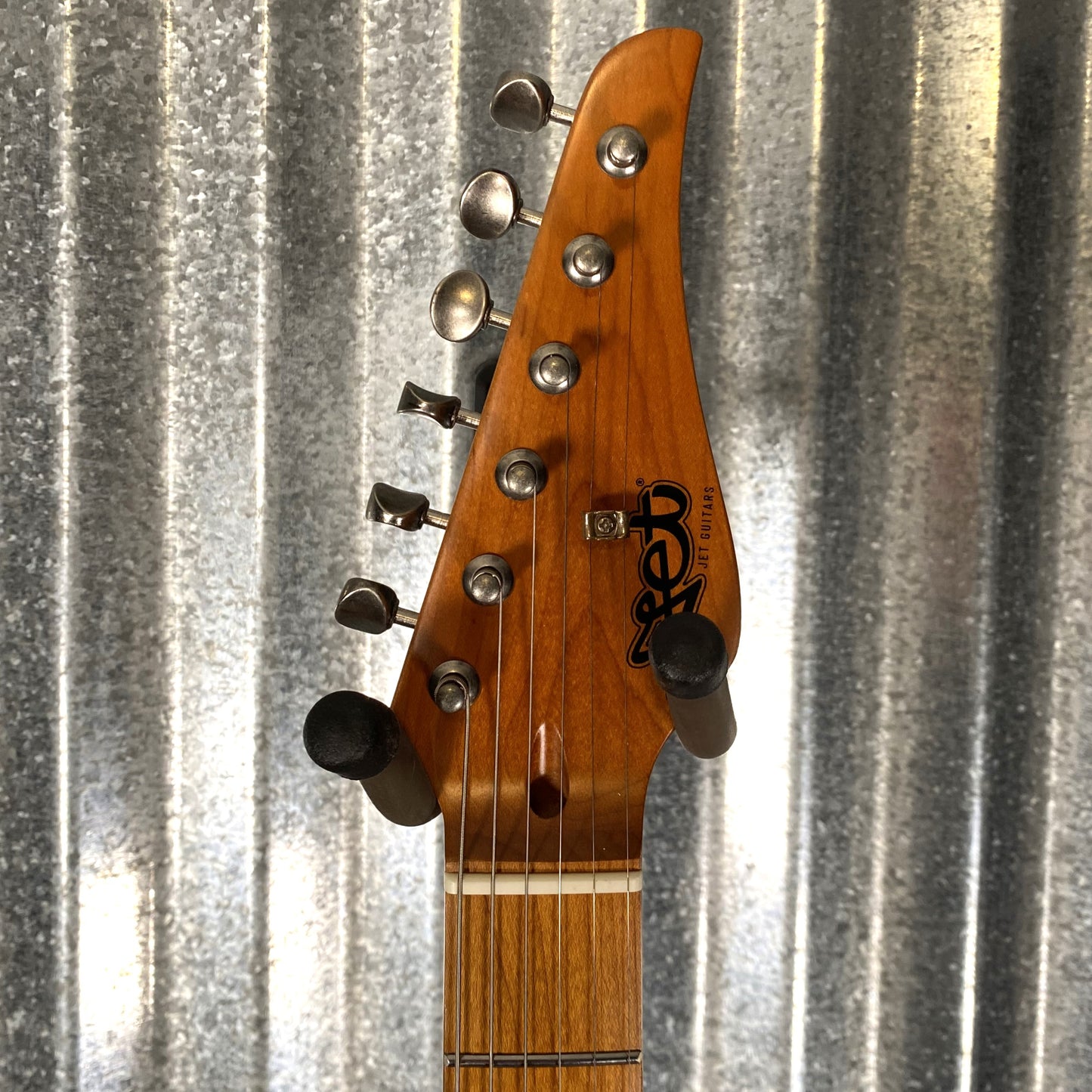Jet JS800 Relic BK Strat Style Hard Tail Guitar Black Distressed #0004