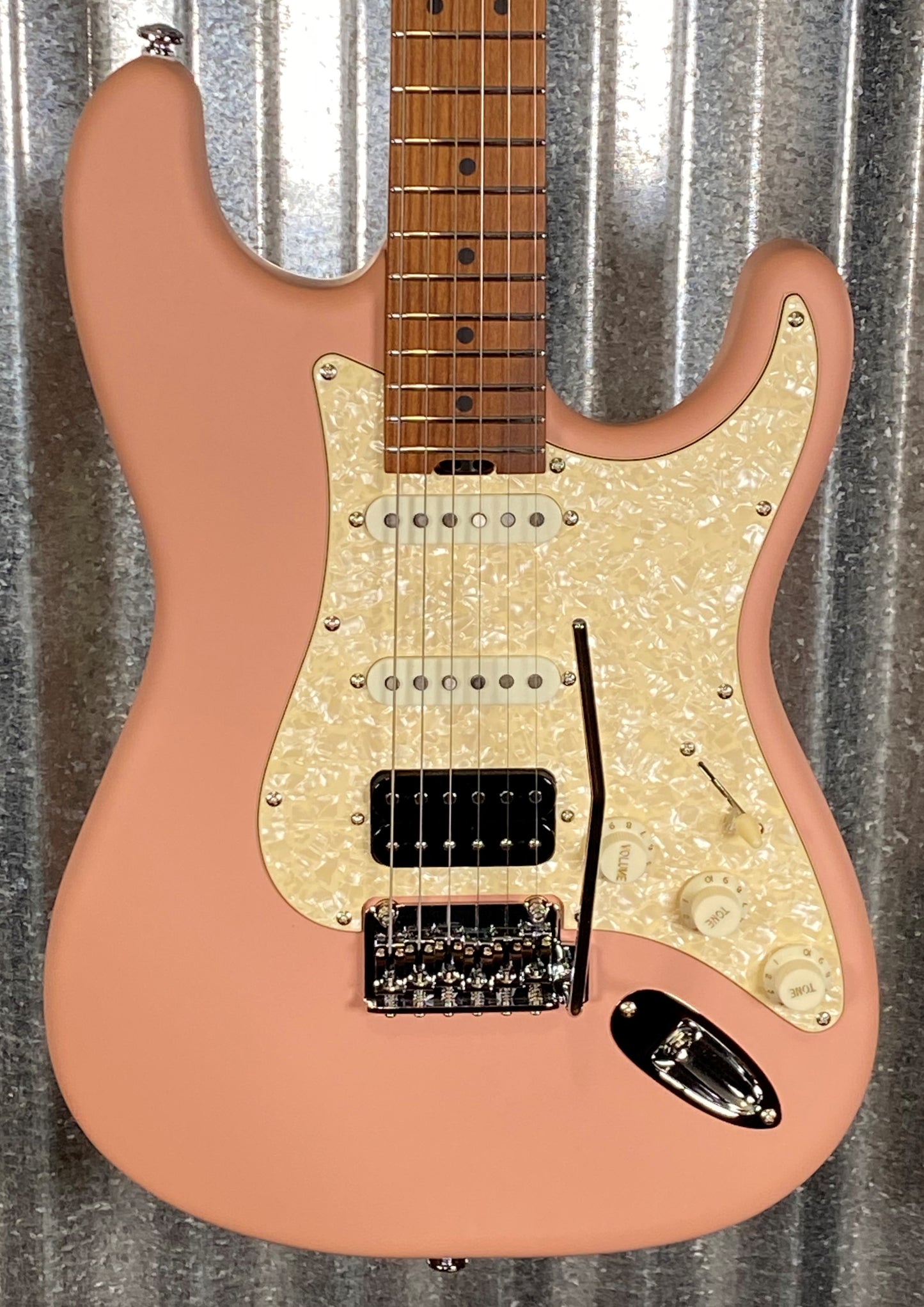 Musi Capricorn Classic HSS Stratocaster Matte Shell Pink Guitar #5029 Used
