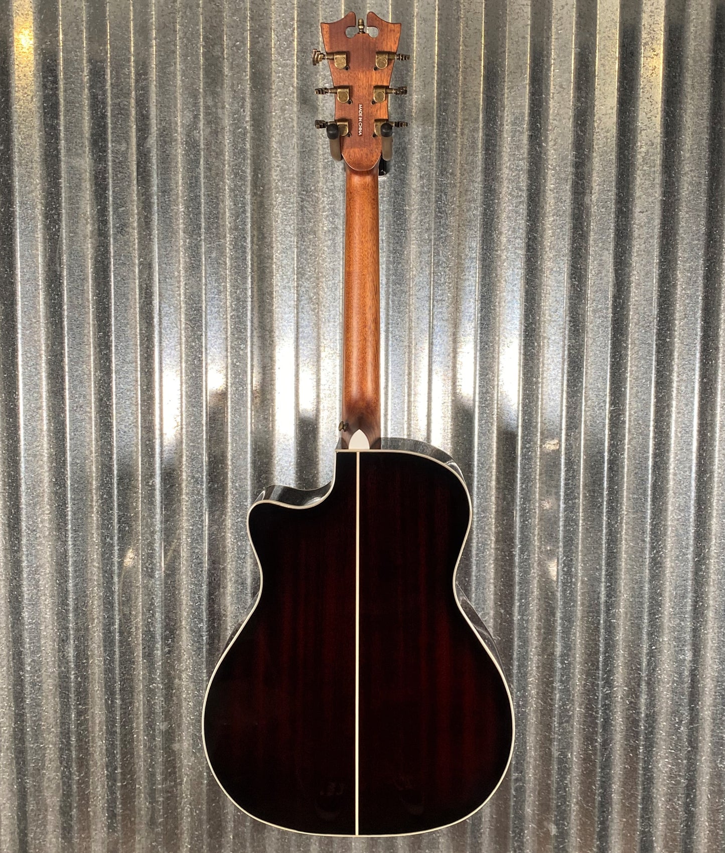 D'Angelico Premier Gramercy Grand Auditorium CE Trans Black Cherry Acoustic Electric Guitar #3995