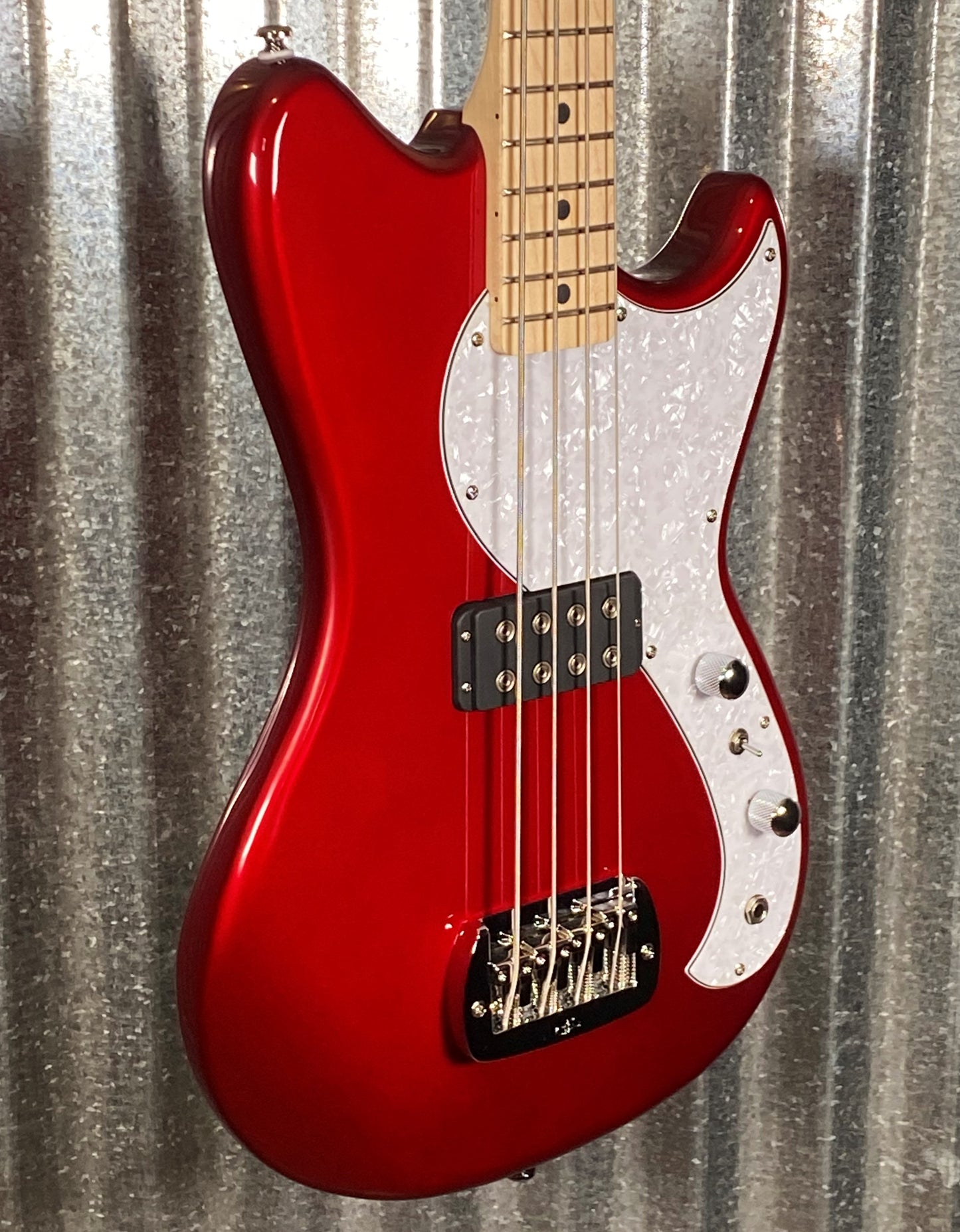 G&L Guitars Tribute Fallout Bass Short Scale 4 String Candy Apple Red #2150