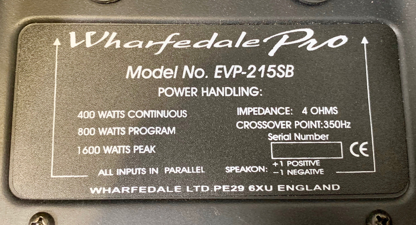 Wharfedale Pro EVP-215SB Sub Crossover Assembly 4 OHM