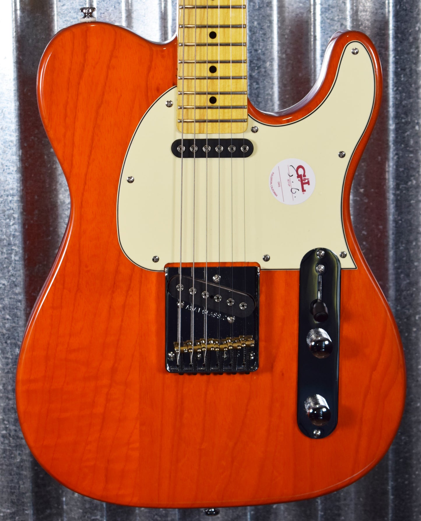 G&L Tribute ASAT Classic Clear Orange Gloss Neck Guitar #5122 Used