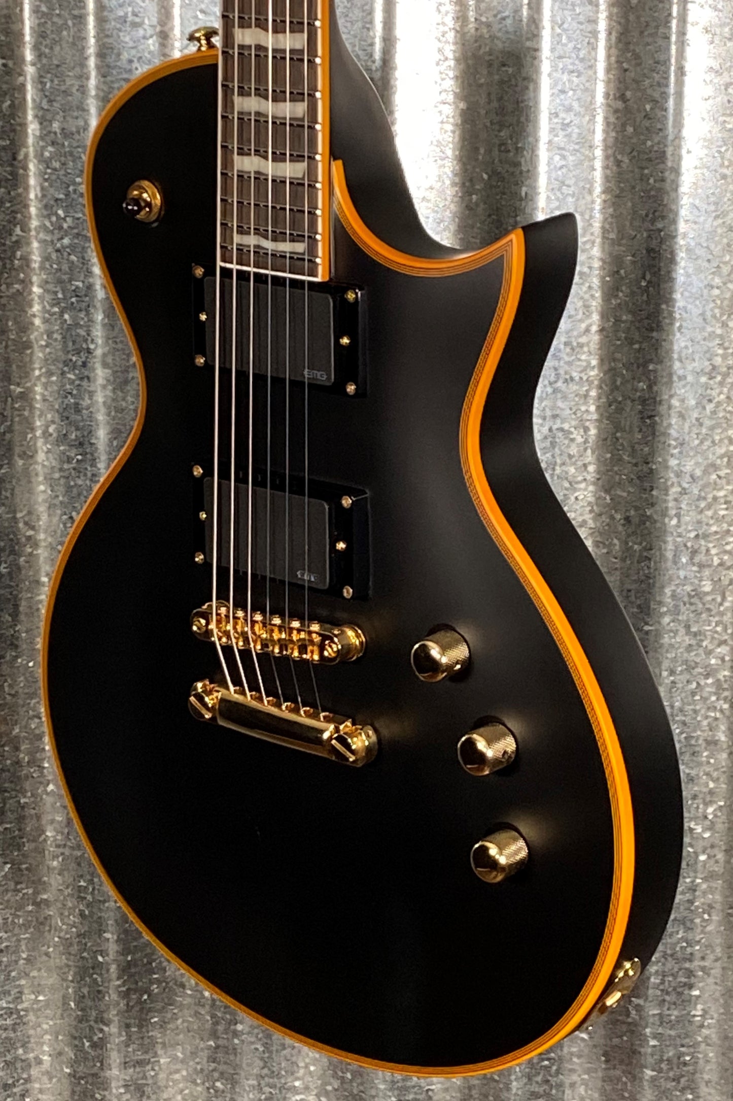 ESP LTD EC-1000 Eclipse EMG Vintage Black Guitar & Bag LEC1000VB #1879 Used