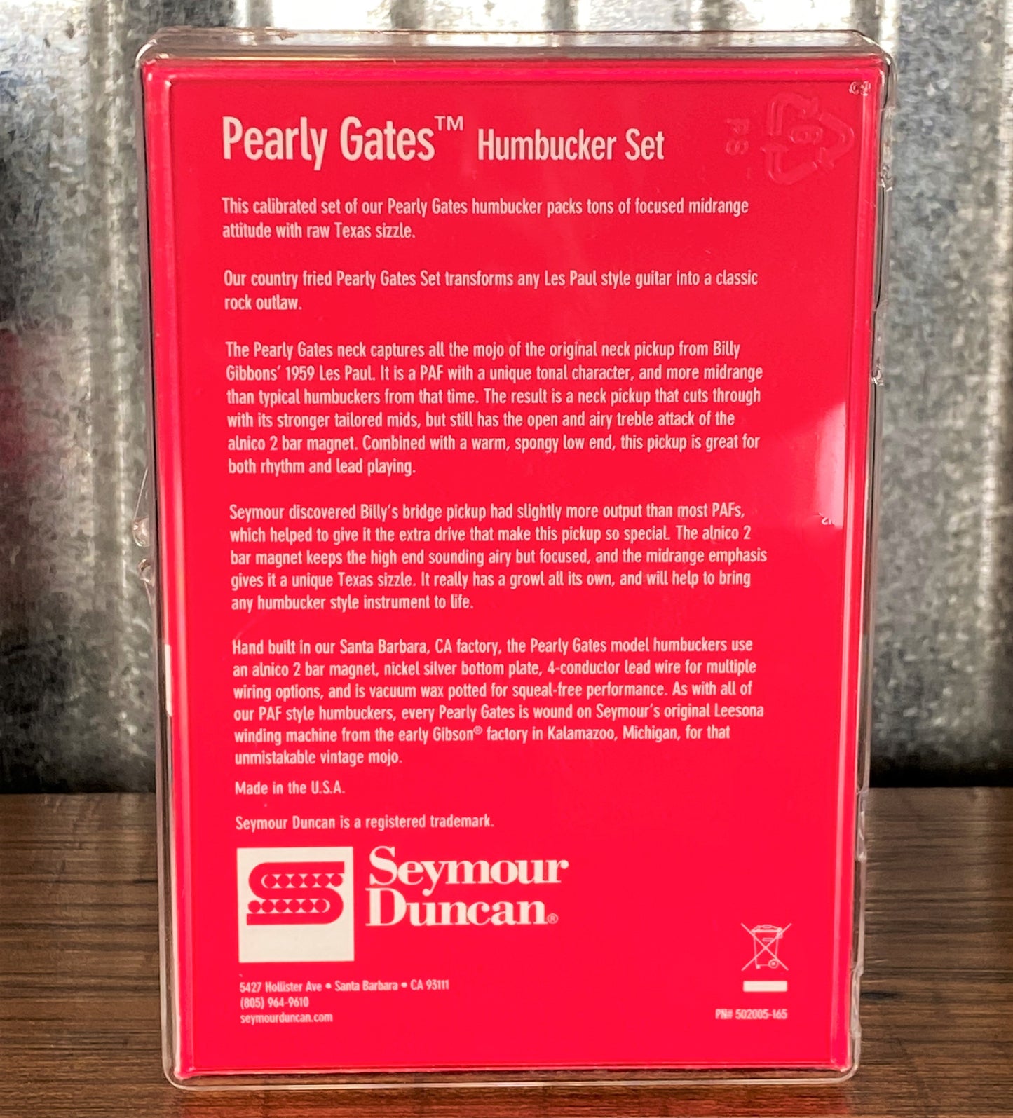 Seymour Duncan SH-PG1n & SH-PG1b Pearly Gates Neck & Bridge Humbucker Guitar Pickup Set Black