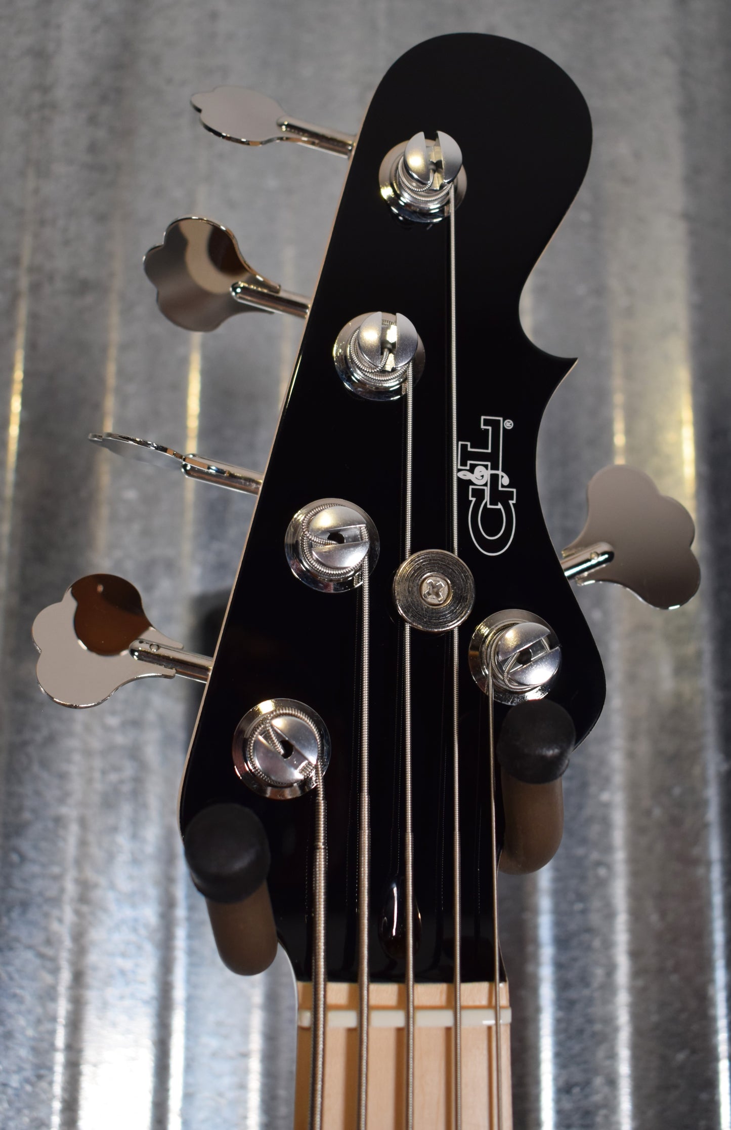 G&L USA JB-5 Jet Black 5 String Jazz Bass Maple Satin Neck & Case #6029