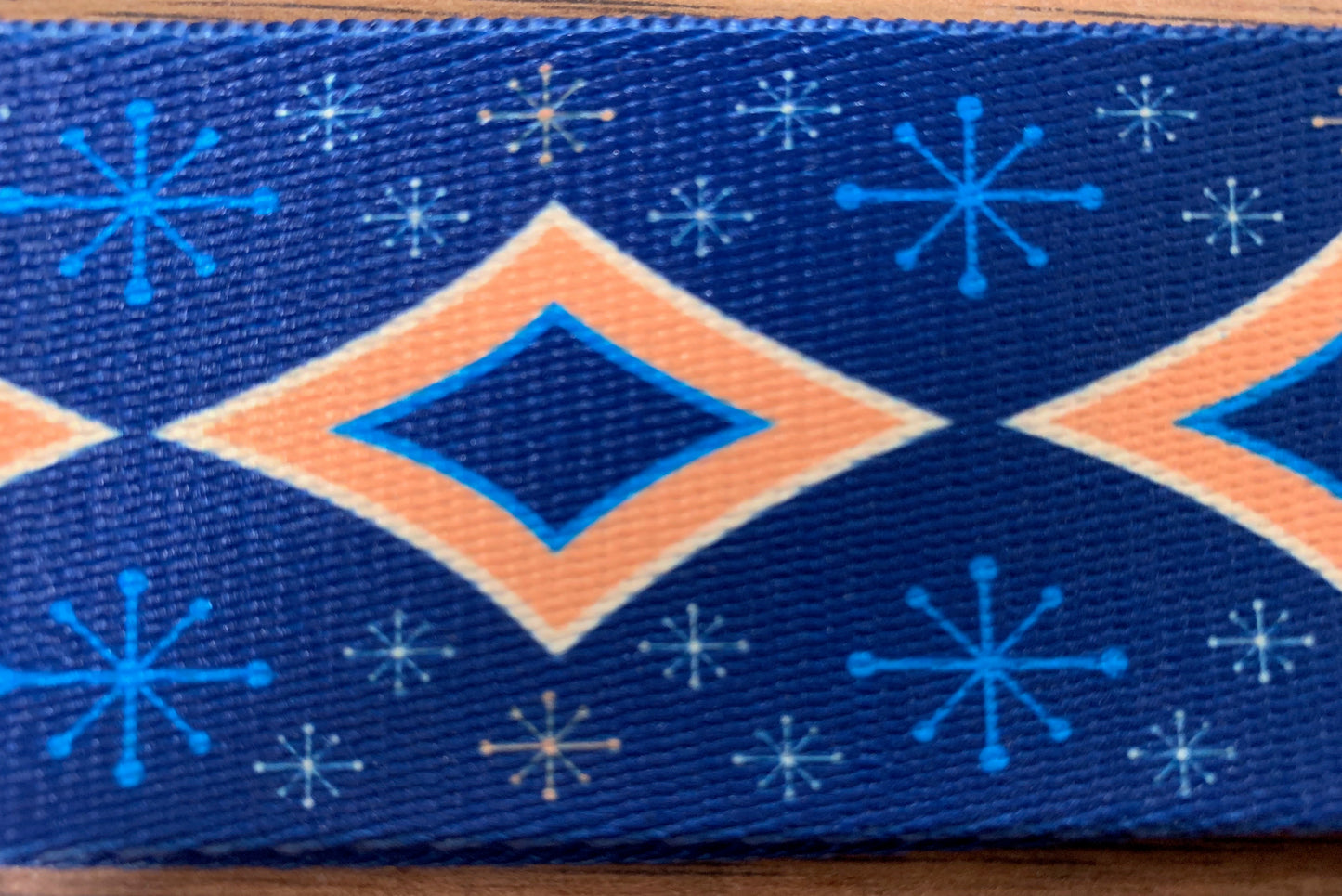 Levy's MP2SLD-004 2" Polyester Sublimation Guitar Strap Diamond Blue Orange