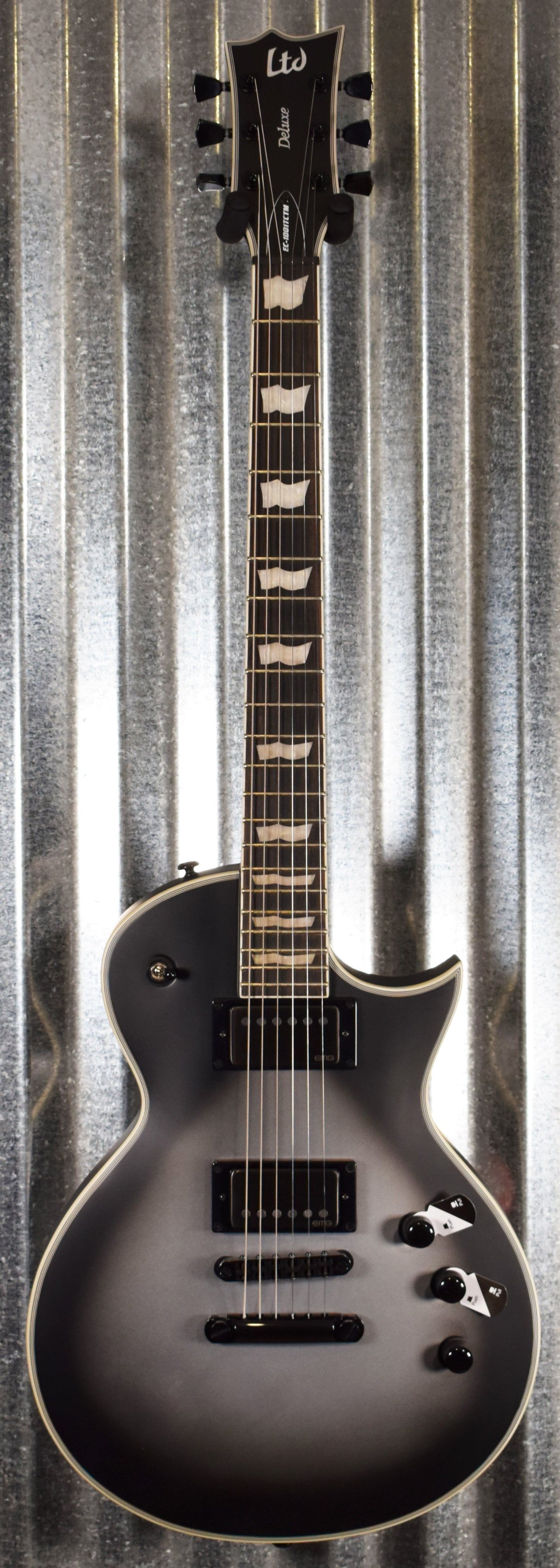 ESP LTD EC-1001T Custom Silver Sunburst Satin EMG Guitar EC1001TCTMSSBS #2237 B Stock