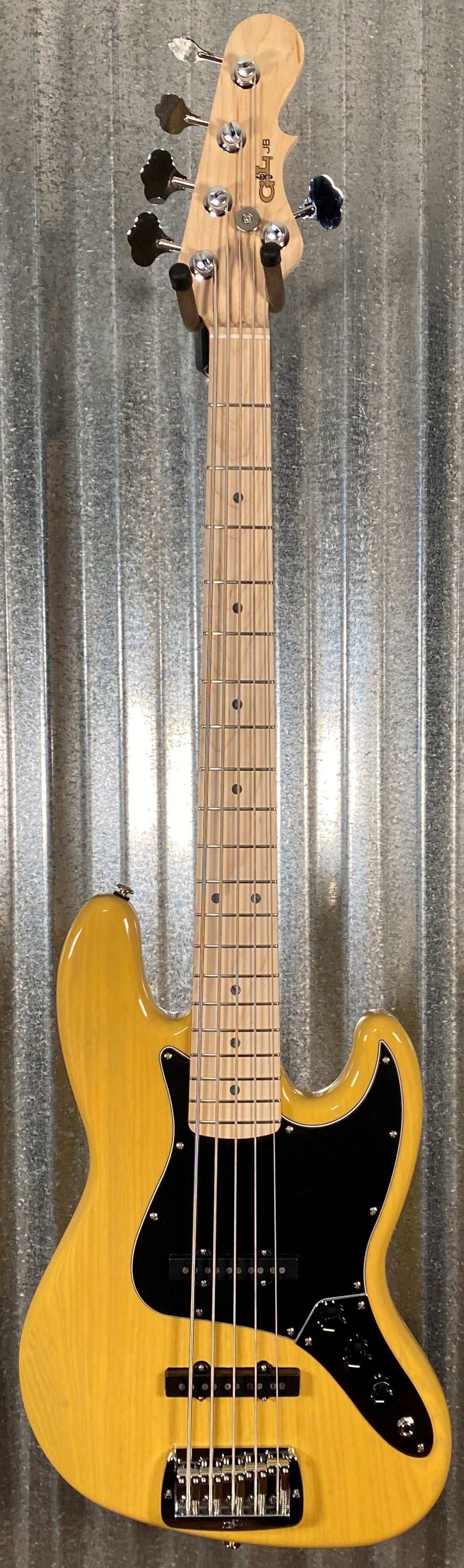 G&L USA JB-5 5 String Jazz Bass Butterscotch Blonde & Case JB5 #2134