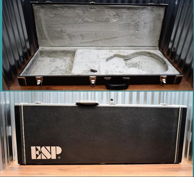 ESP LTD EC-1000 Piezo Bridge Quilt Top See Through Black Guitar & Case #221