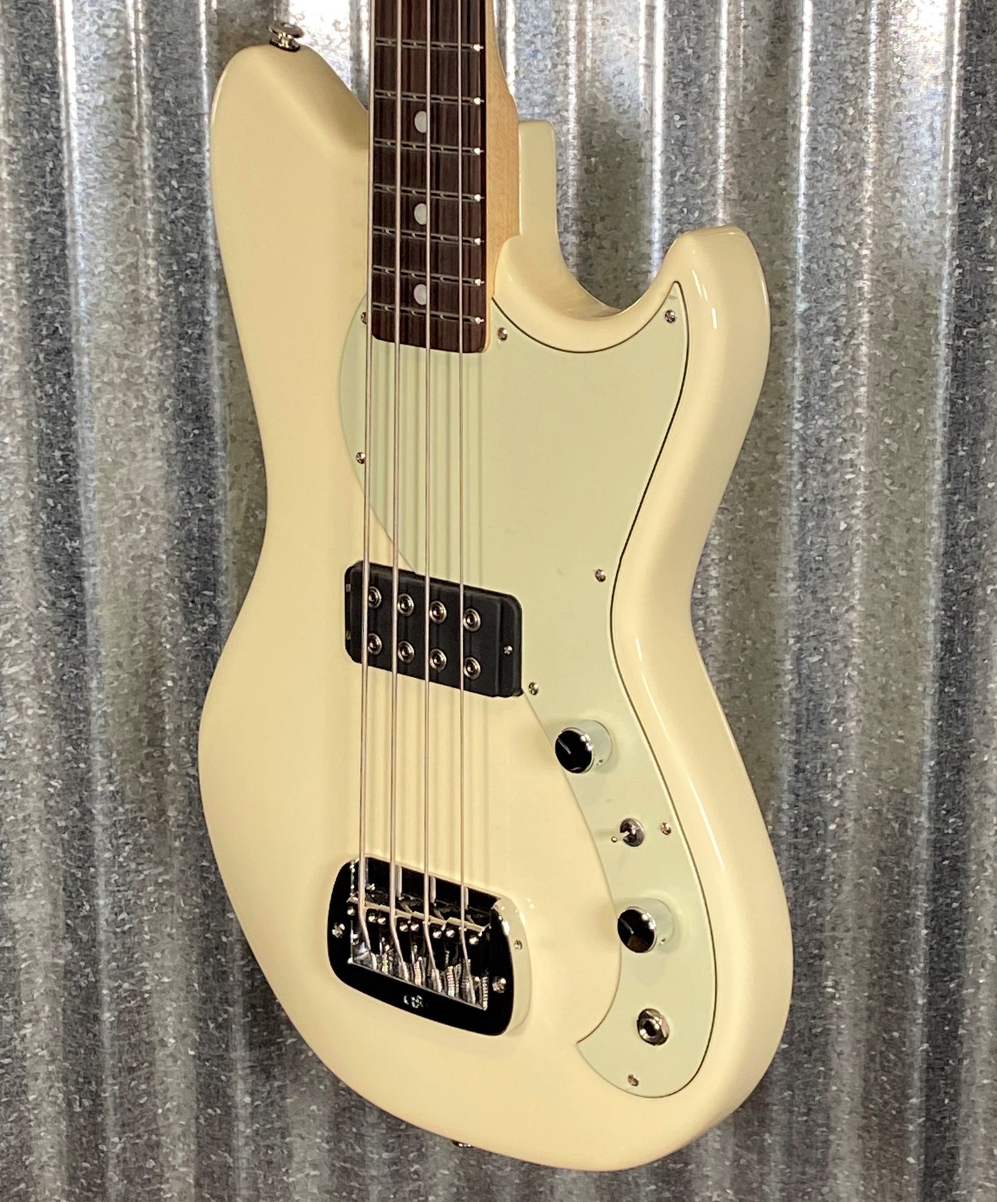 G&L USA Custom Fallout 4 String Short Scale Bass Vintage White & Bag #8044