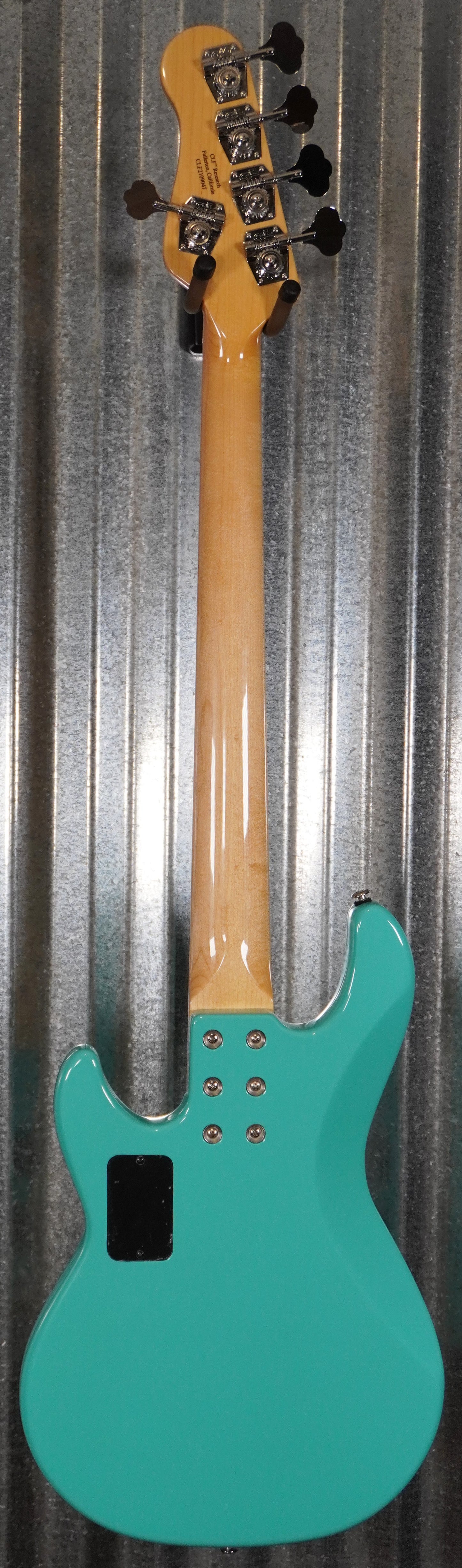 G&L USA CLF L-2500 Turquoise 5 String Bass & Case #9047