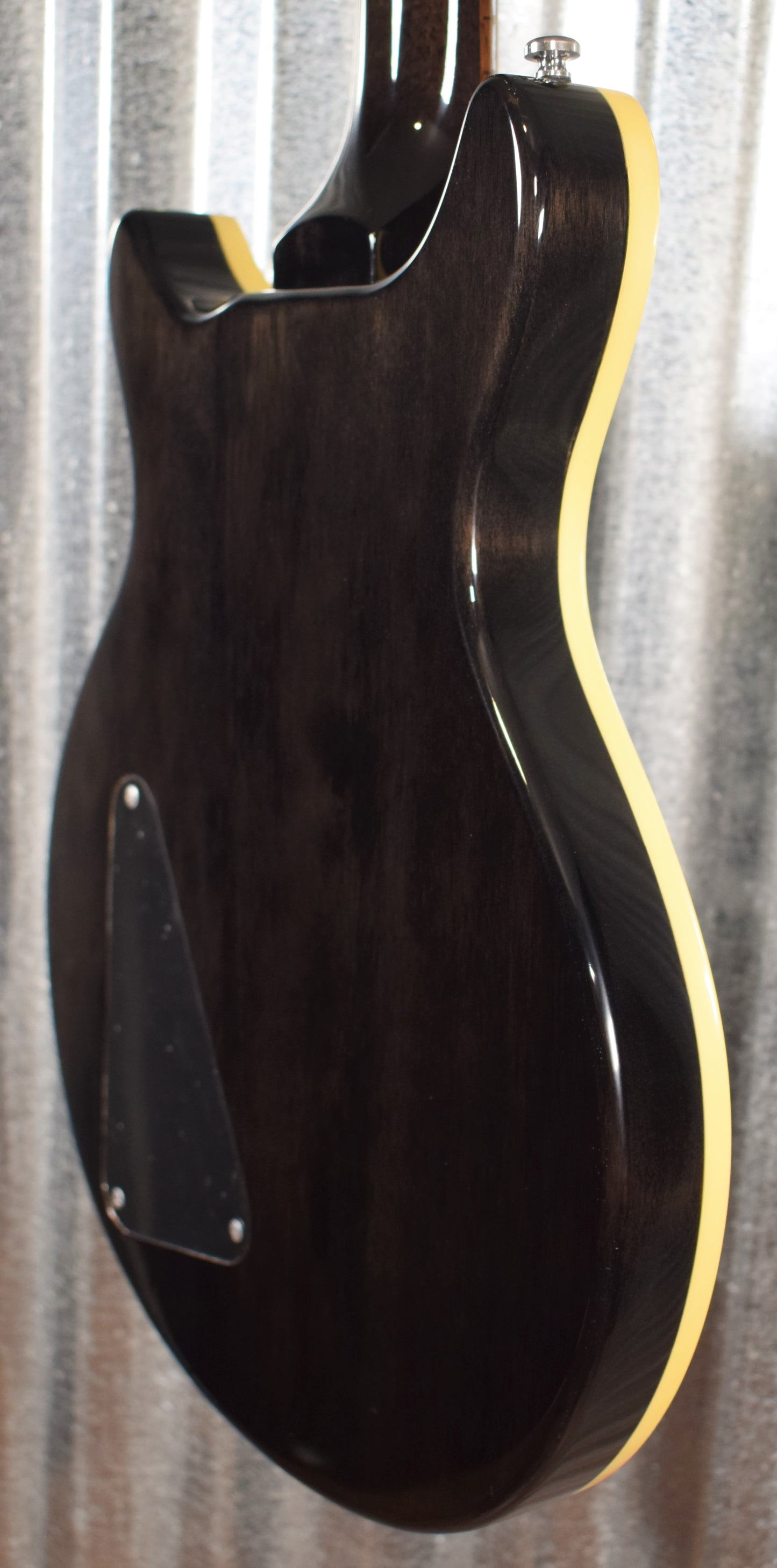 Hamer Archtop Flame Trans Black Double Cut Electric Guitar SATF-TBK #0662 B Stock