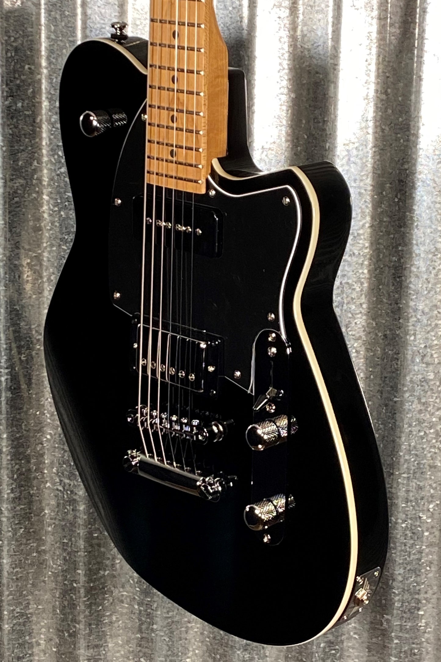 Reverend Double Agent OG Midnight Black Guitar #0978 B Stock