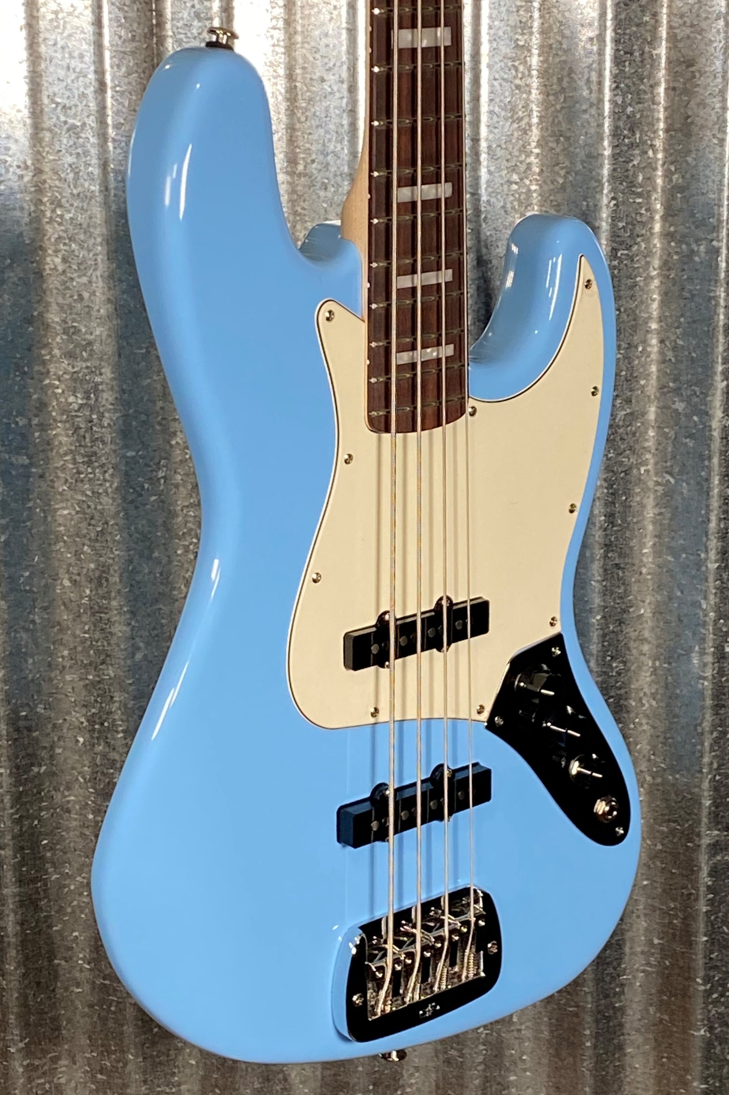 G&L USA JB 4 String Bass Himalayan Blue & Case #7113