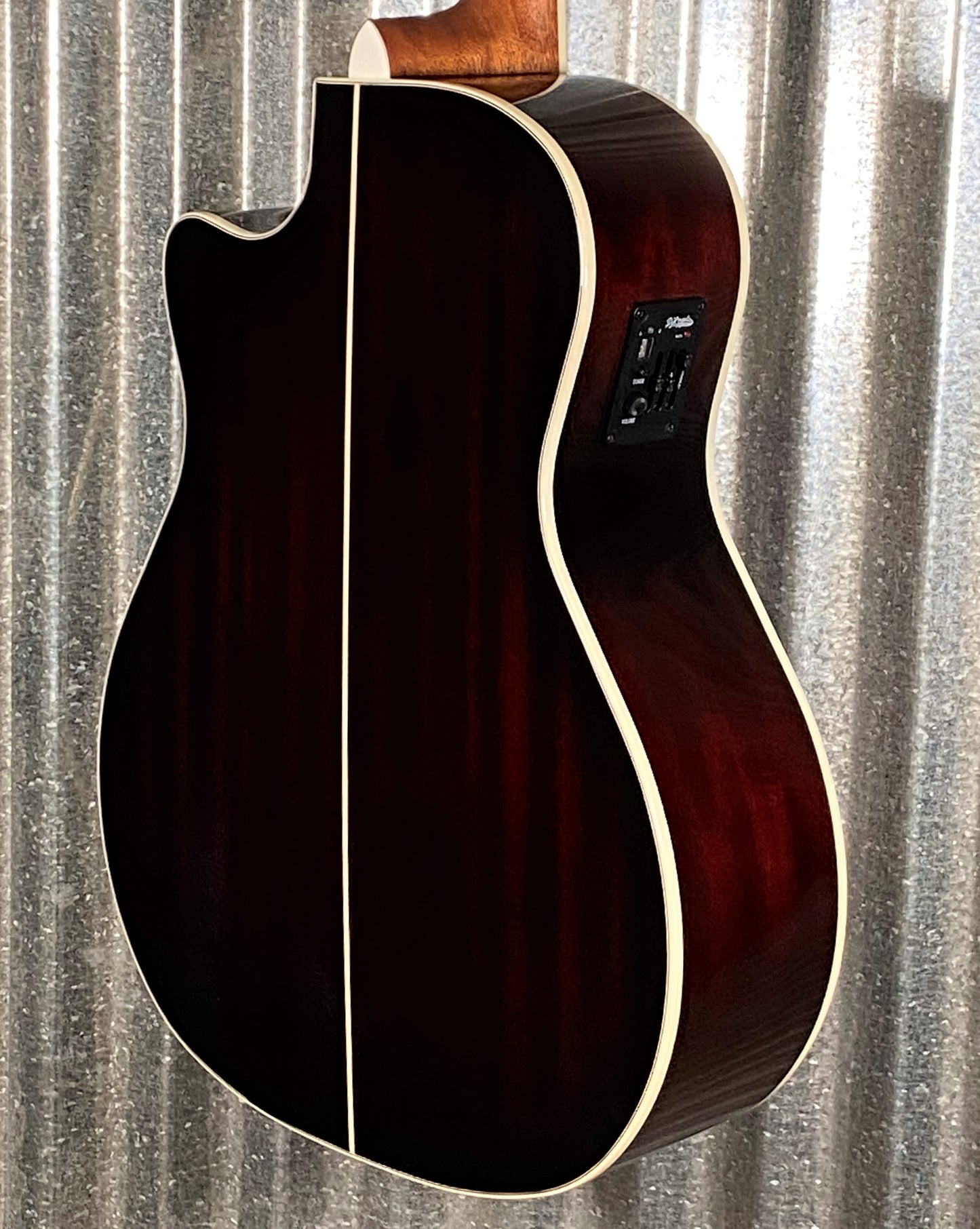 D'Angelico Premier Gramercy Grand Auditorium CE Trans Black Cherry Acoustic Electric Guitar #3995