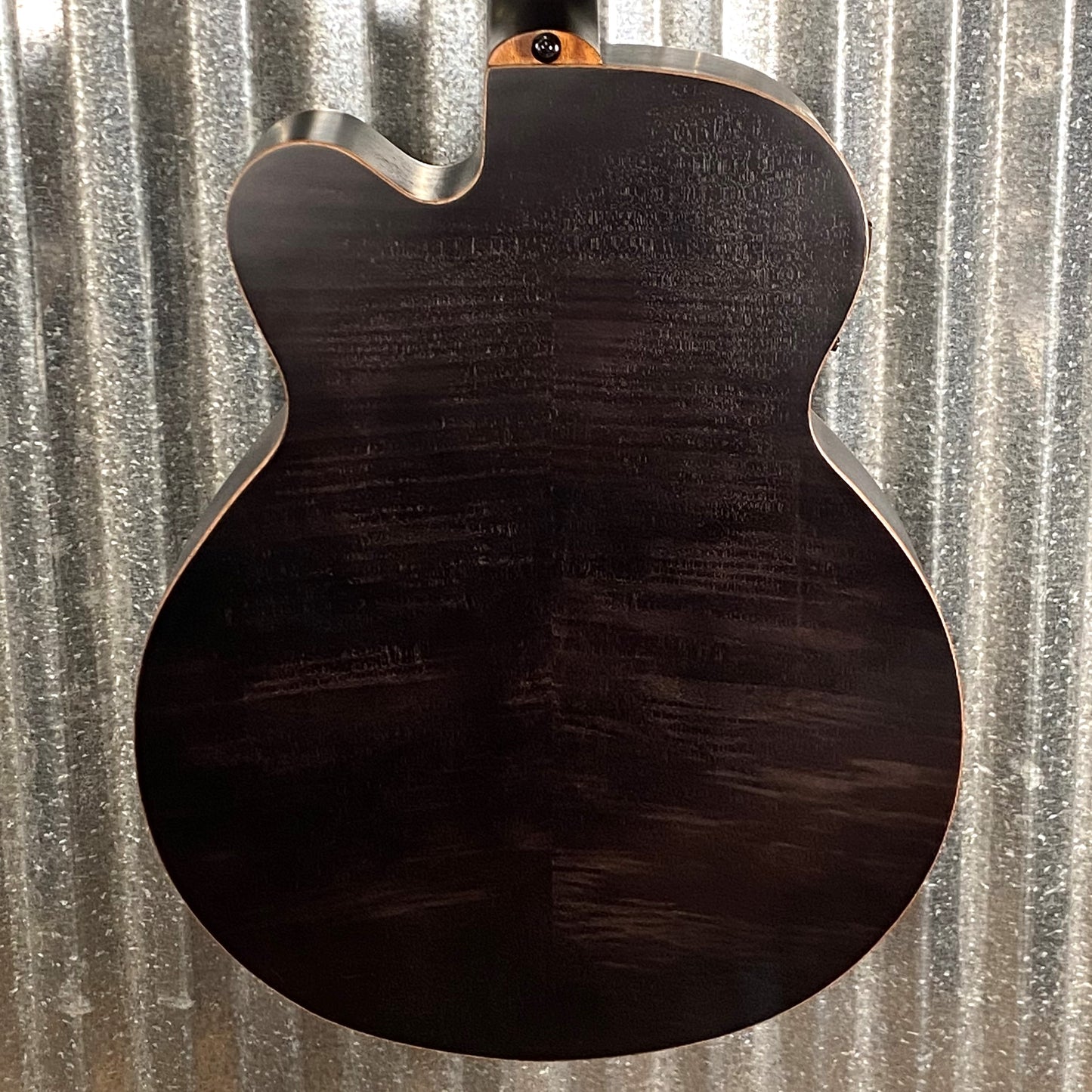 Aria Pro FEB-F2/FL 4 String Acoustic Electric Fretless Bass Black Stain & Bag #9506
