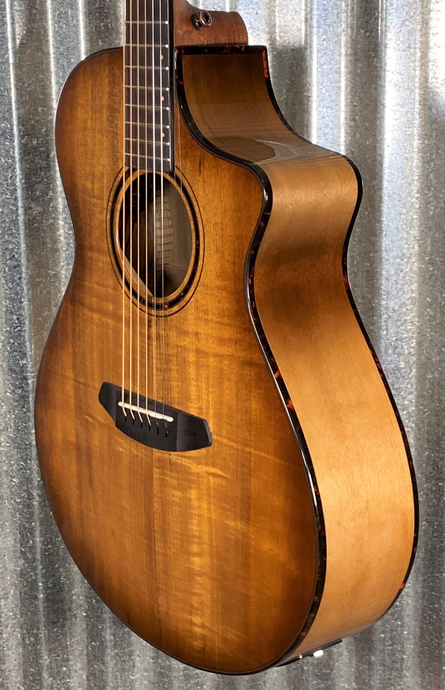 Breedlove Pursuit Exotic S Concert Amber CE Myrtlewood Acoustic Electric Guitar PSCN49CEMYMY #4744