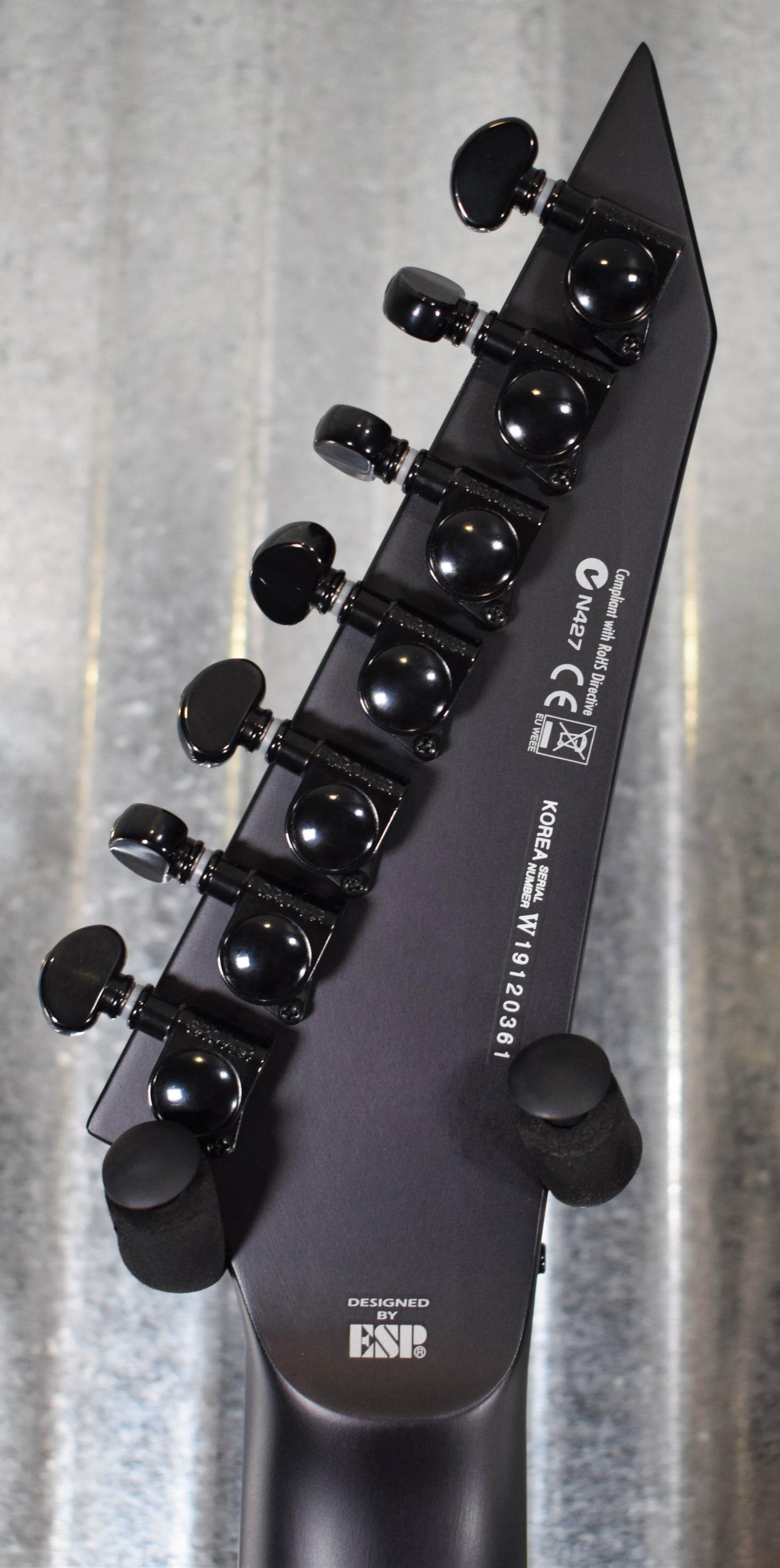 ESP LTD M-1007 Quilt See Thru Black Sunburst Satin Fishman 7 String Guitar LM1007QMSTBLKSB #0361 B Stock
