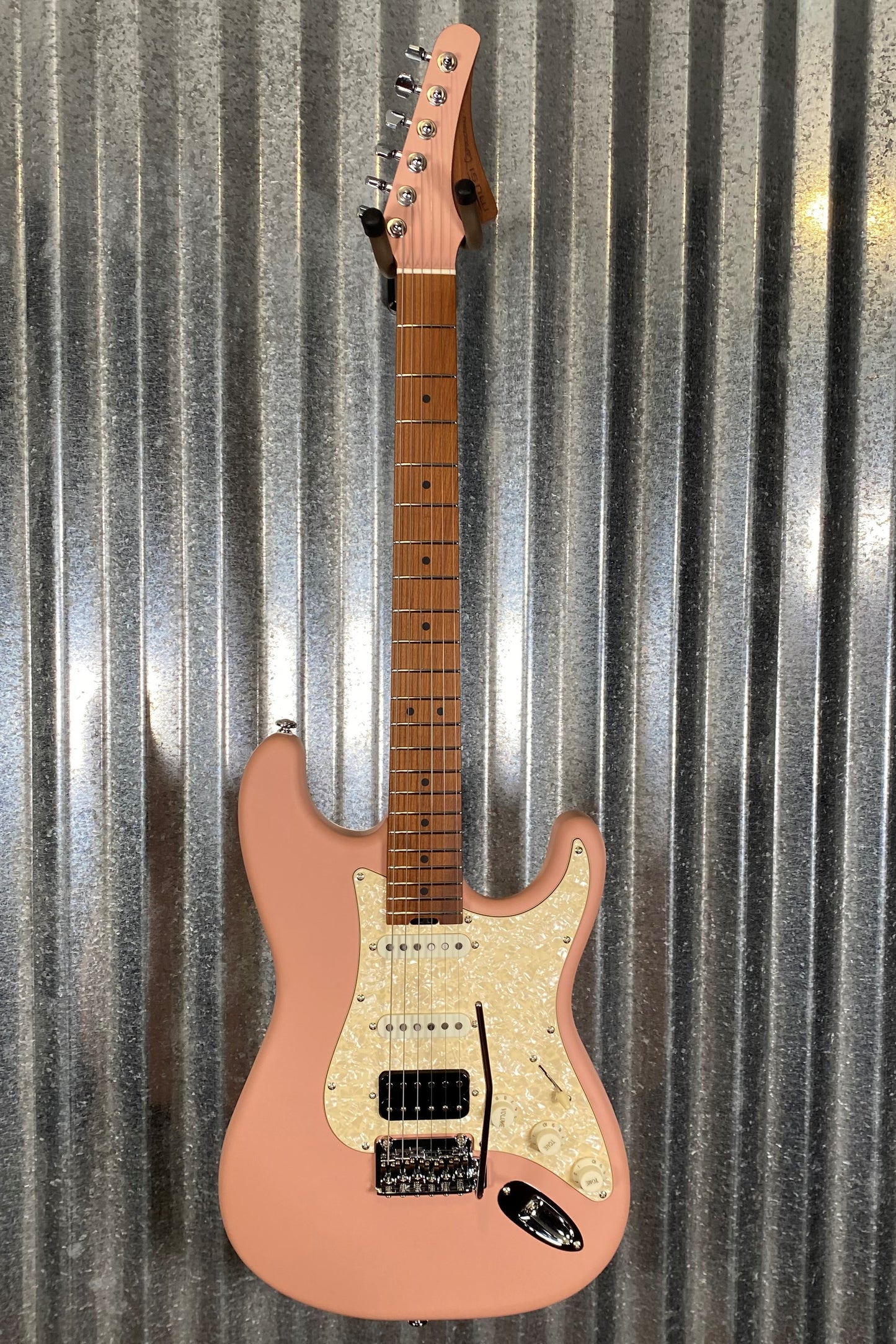 Musi Capricorn Classic HSS Stratocaster Matte Shell Pink Guitar #5029 Used