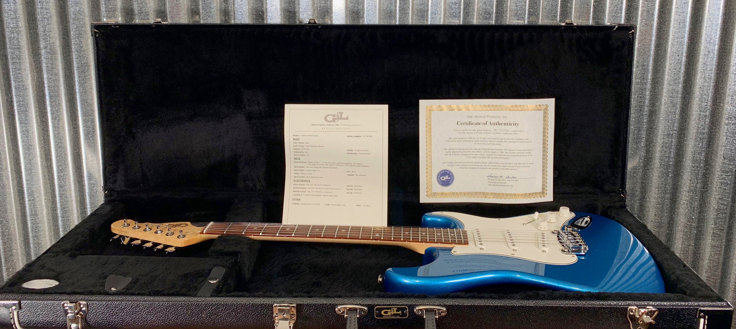 G&L USA Fullerton Deluxe Legacy Lake Placid Blue Guitar & Case 2019 #5268