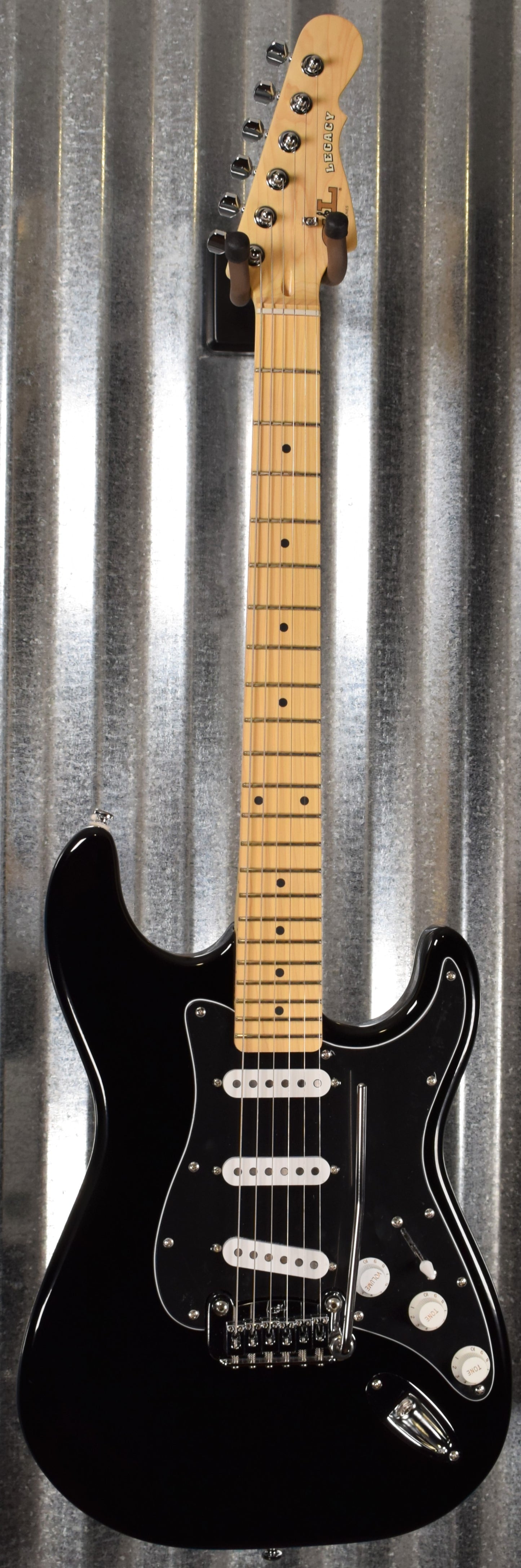 G&L Tribute Legacy Poplar Gloss Black Guitar #3418 Demo