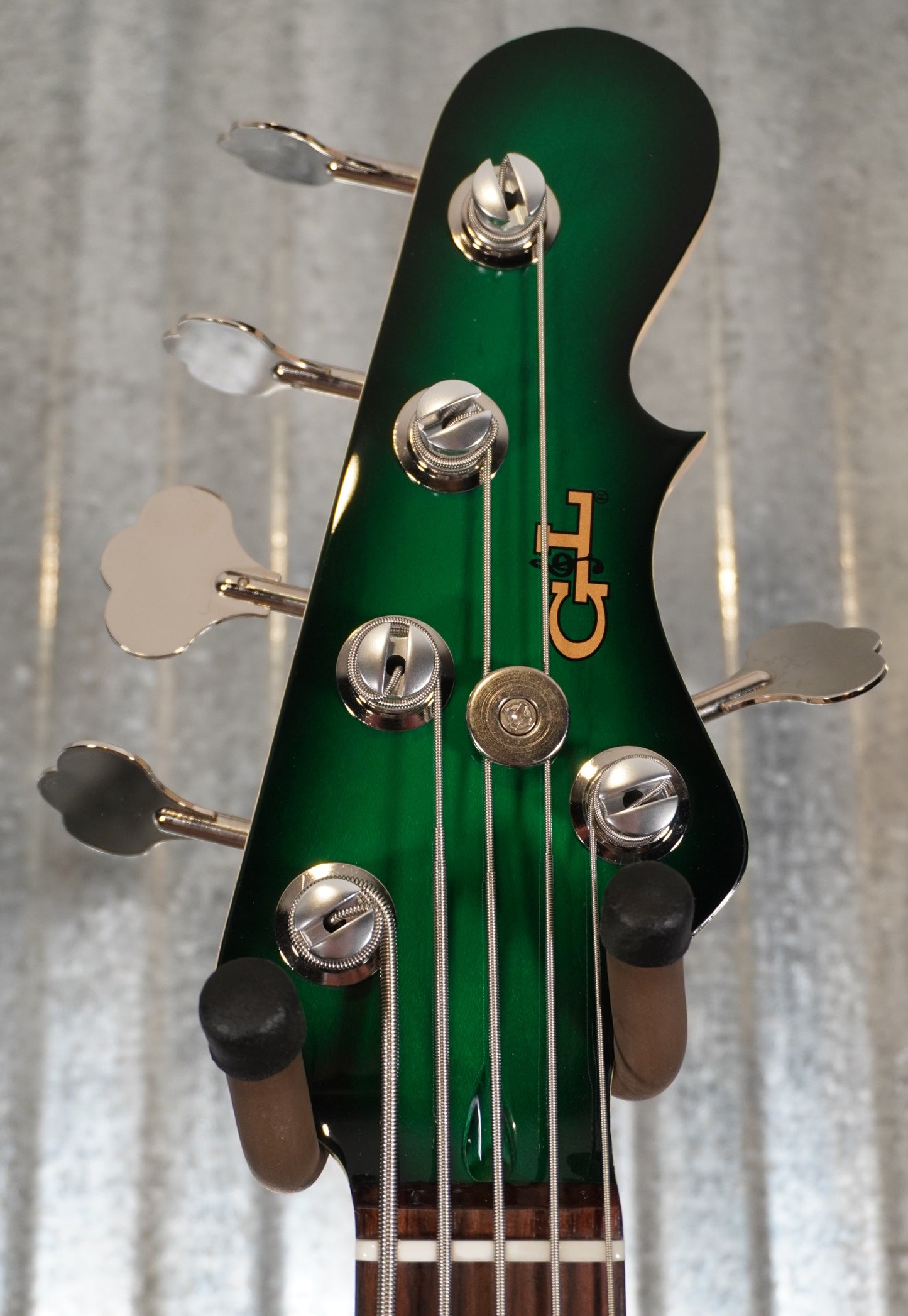 G&L USA JB-5 Greenburst 5 String Jazz Bass Rosewood Satin Neck & Case #7059