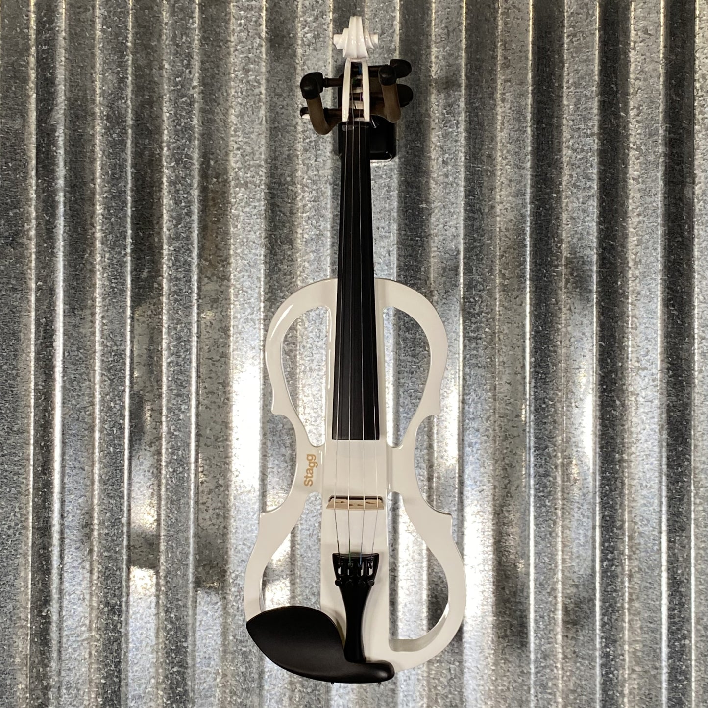 Stagg EVN X 4/4 White Electric Violin with Bow & Case Blem